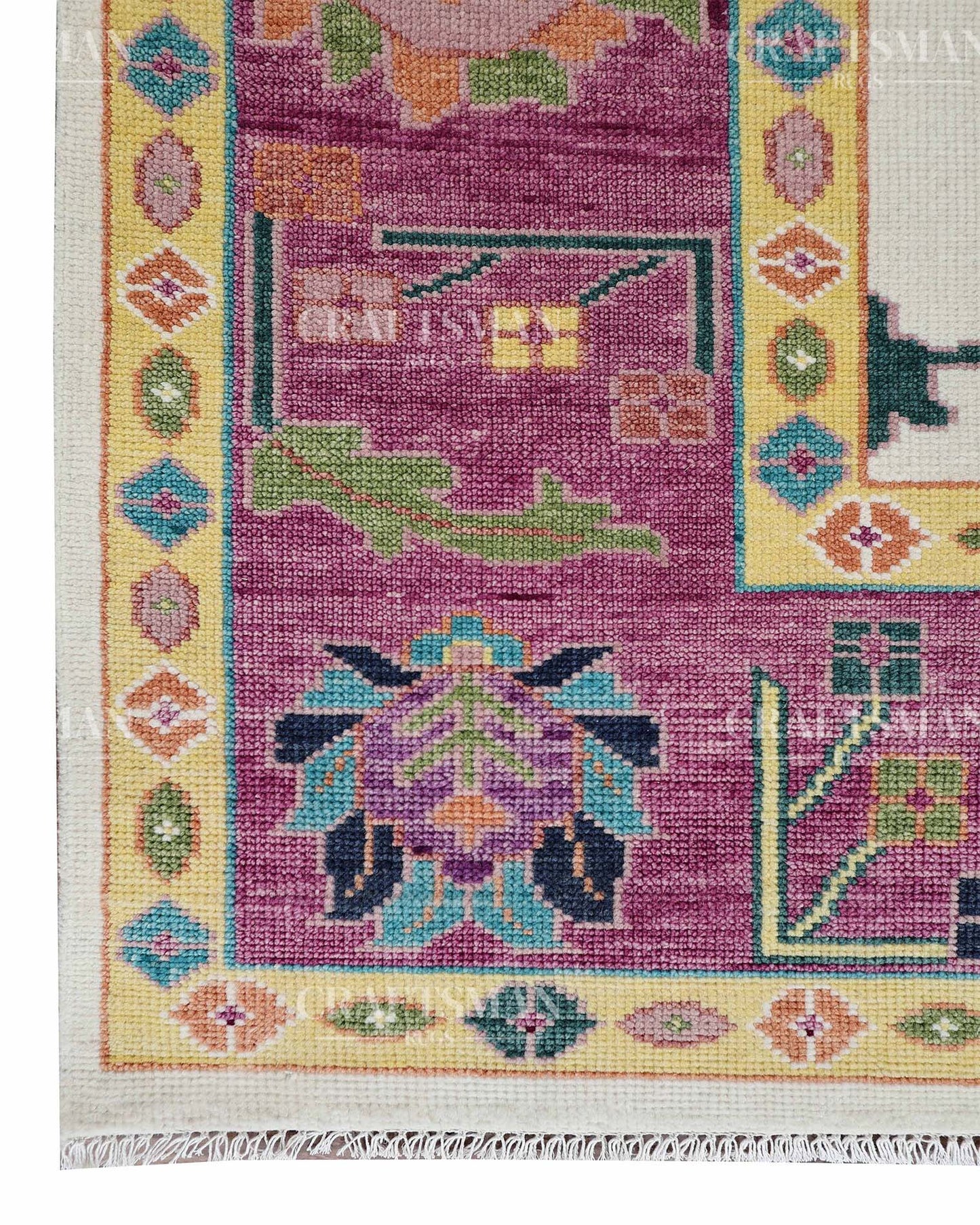 Envis Wool Hand-Knotted Oushak-Inspired Rug