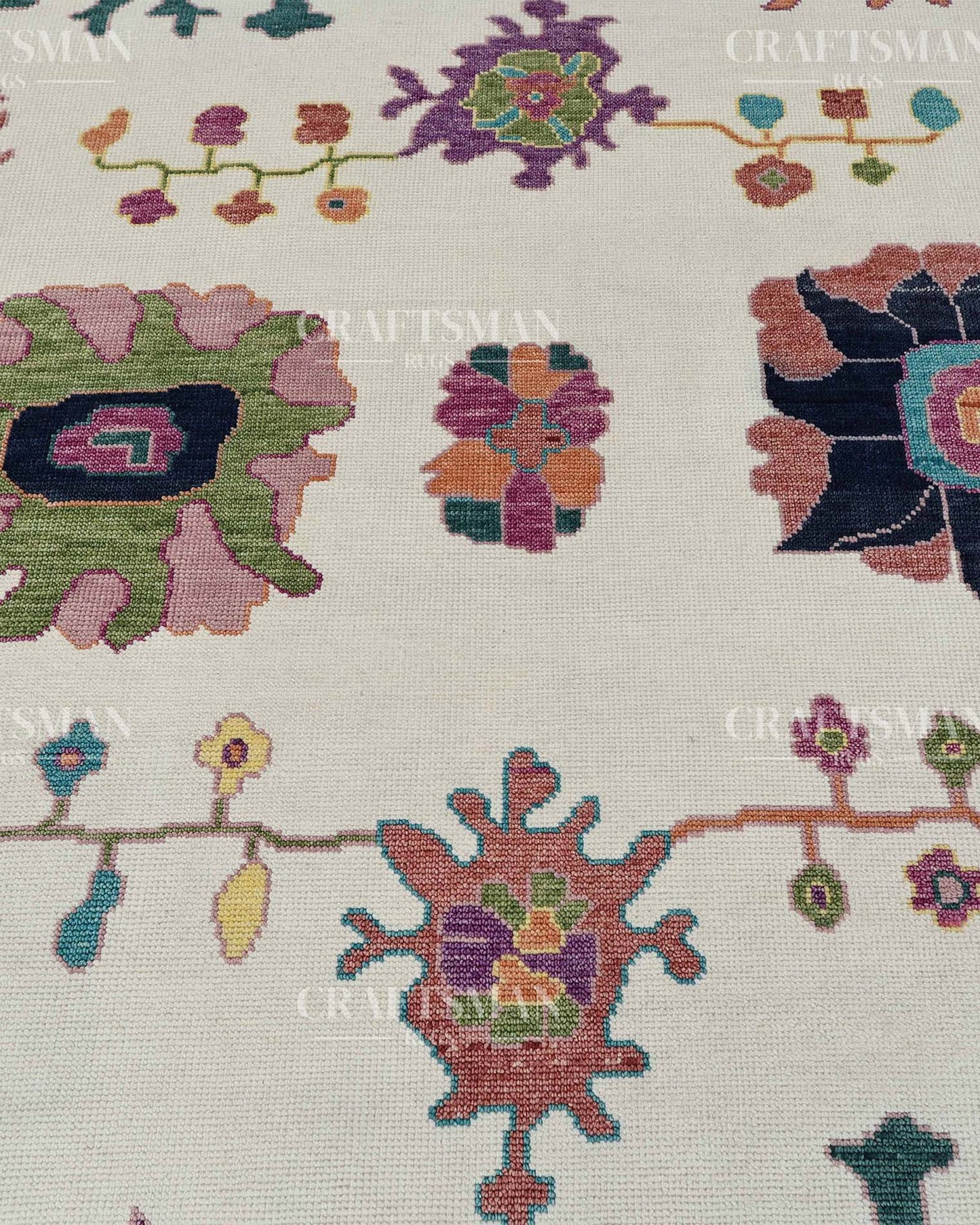 Envis Wool Hand-Knotted Oushak-Inspired Rug
