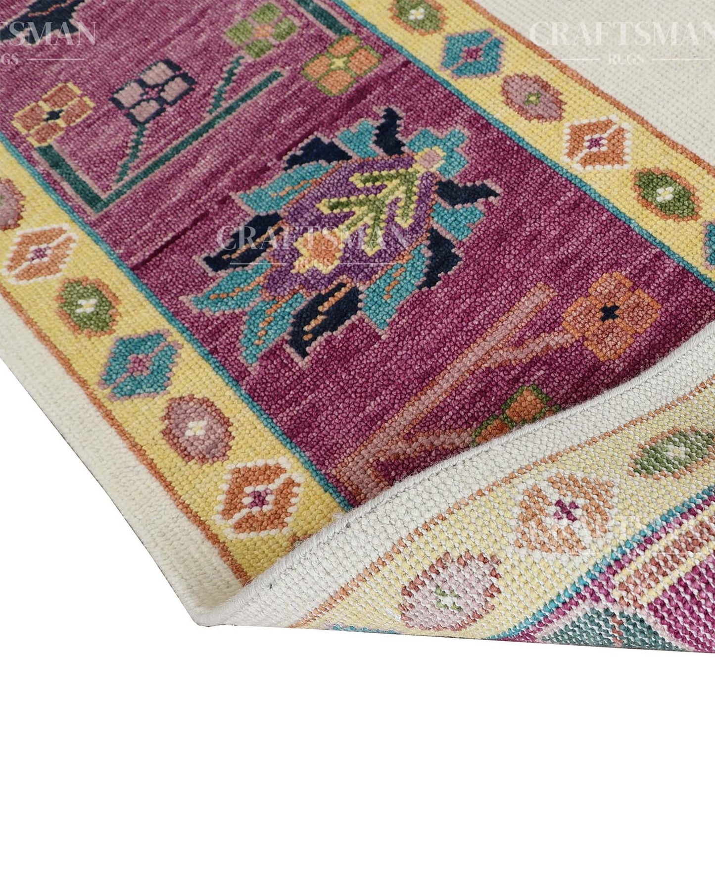 Envis Wool Hand-Knotted Oushak-Inspired Rug