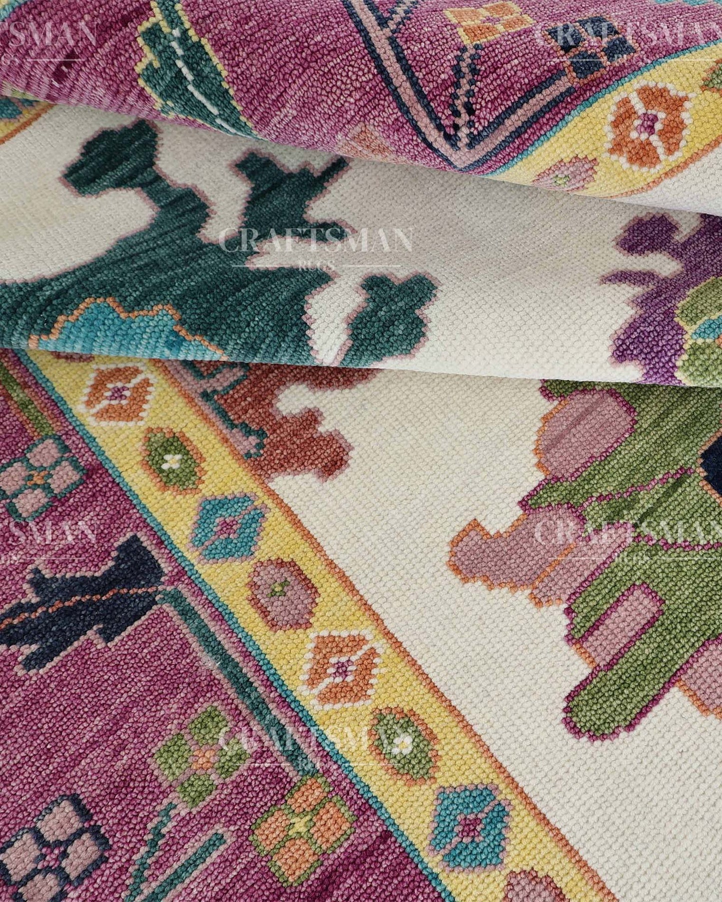 Envis Wool Hand-Knotted Oushak-Inspired Rug