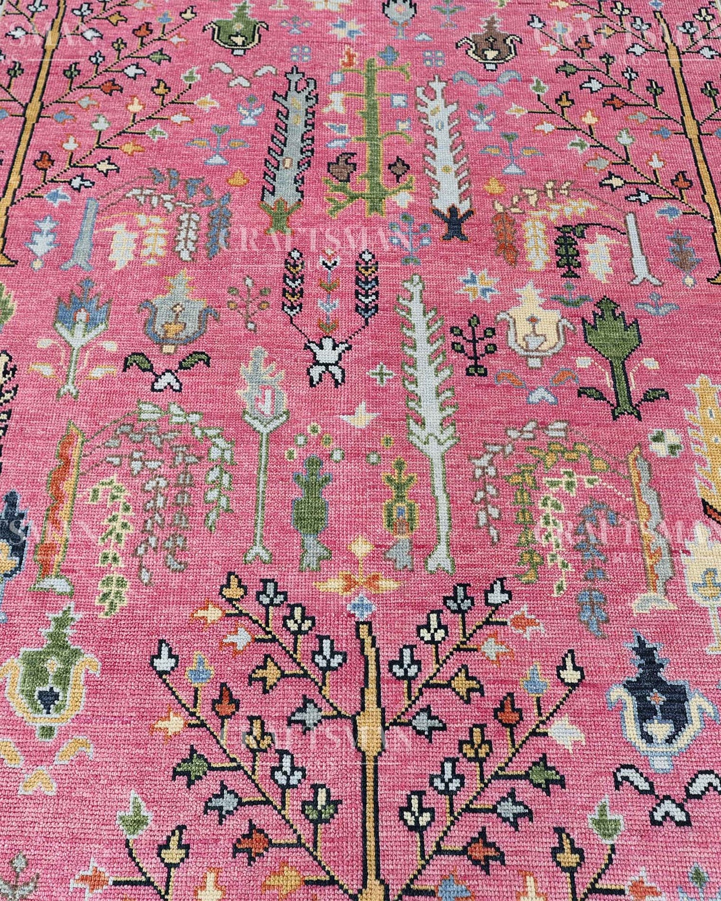 Lorin Wool Hand-Knotted Oushak-Inspired Rug