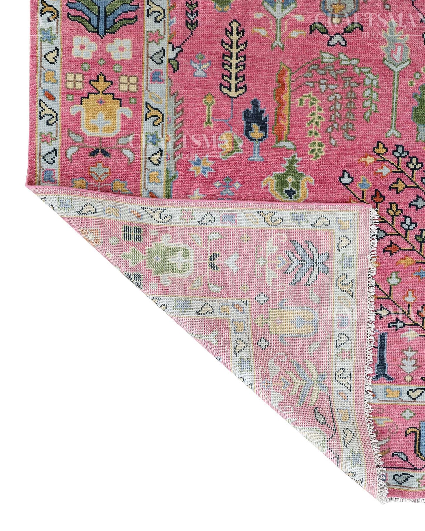 Lorin Wool Hand-Knotted Oushak-Inspired Rug