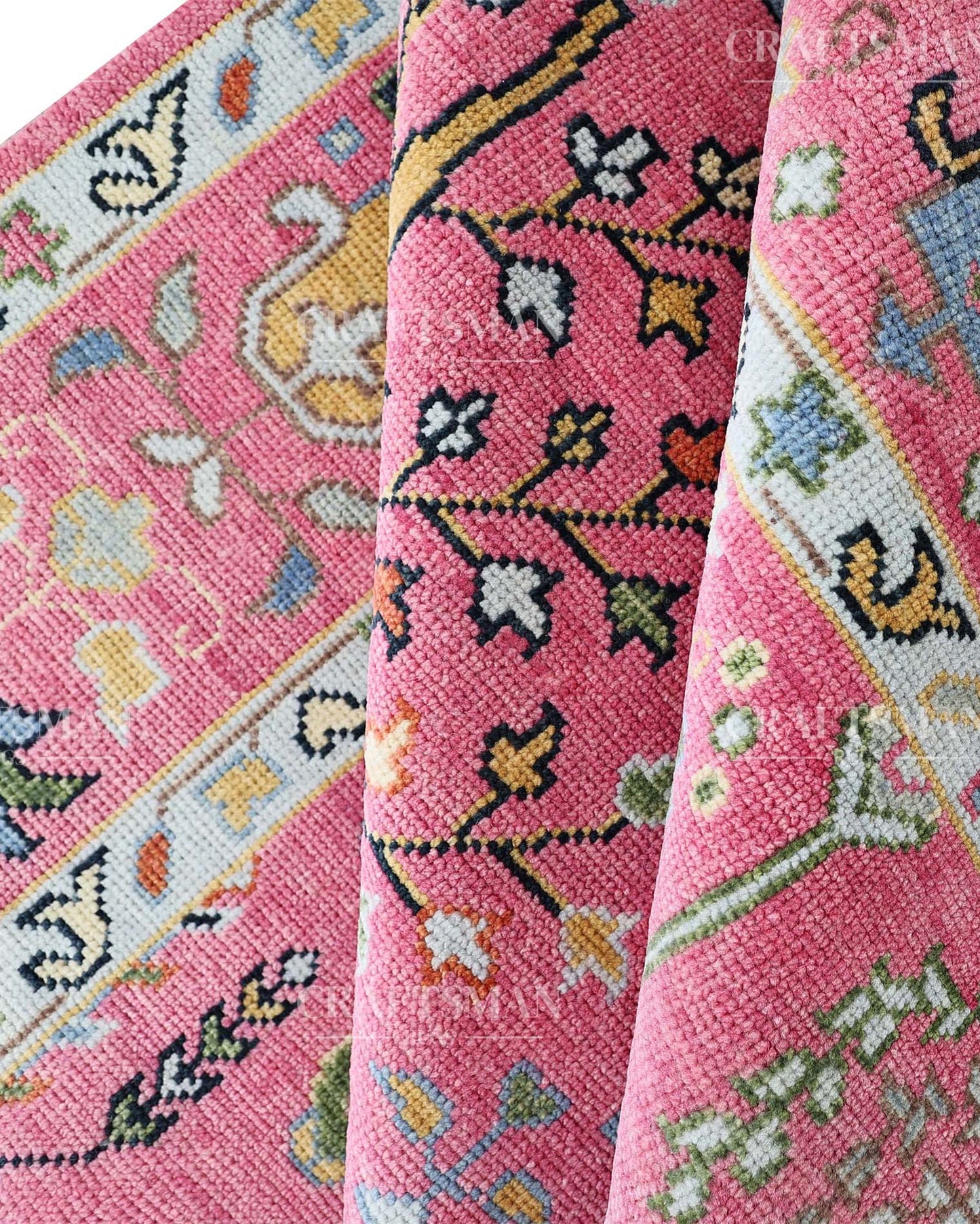 Lorin Wool Hand-Knotted Oushak-Inspired Rug