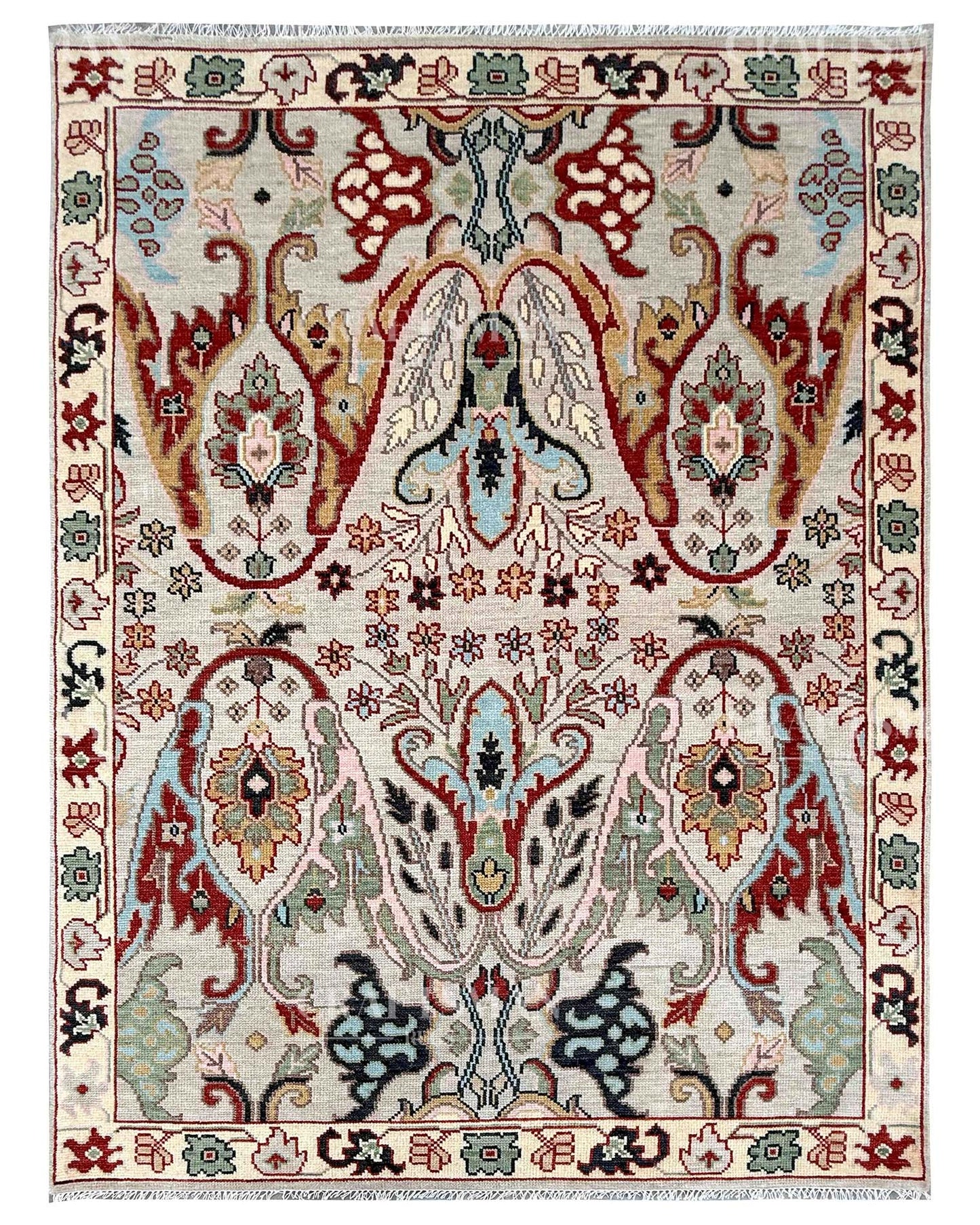 Serin Wool Hand-Knotted Oushak-Inspired Rug