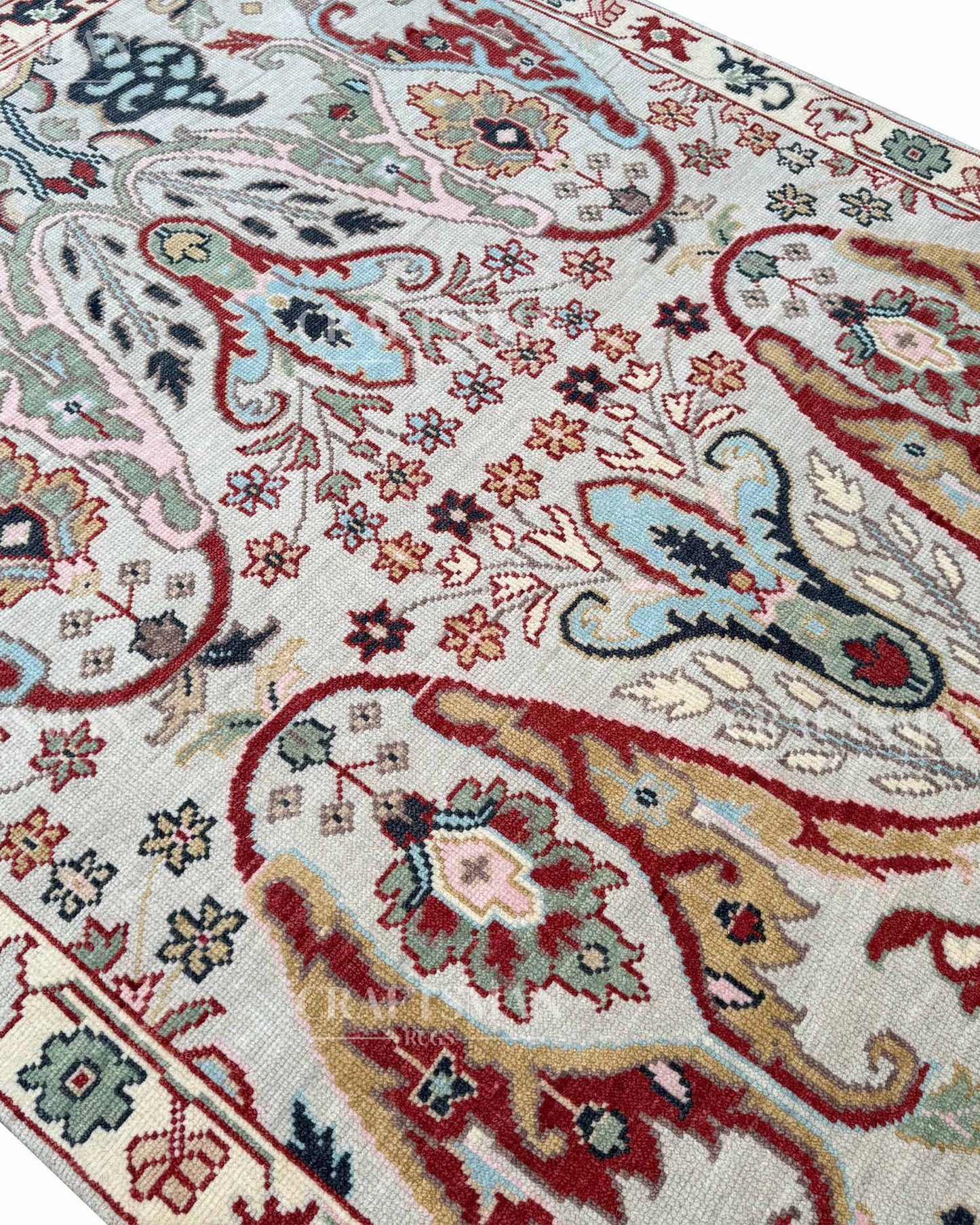 Serin Wool Hand-Knotted Oushak-Inspired Rug