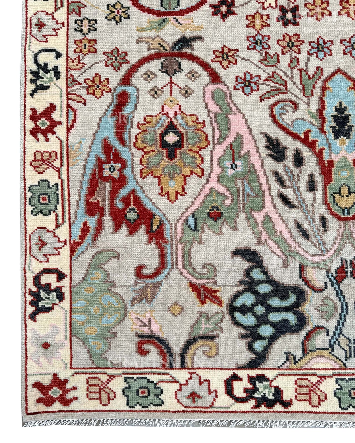 Serin Wool Hand-Knotted Oushak-Inspired Rug