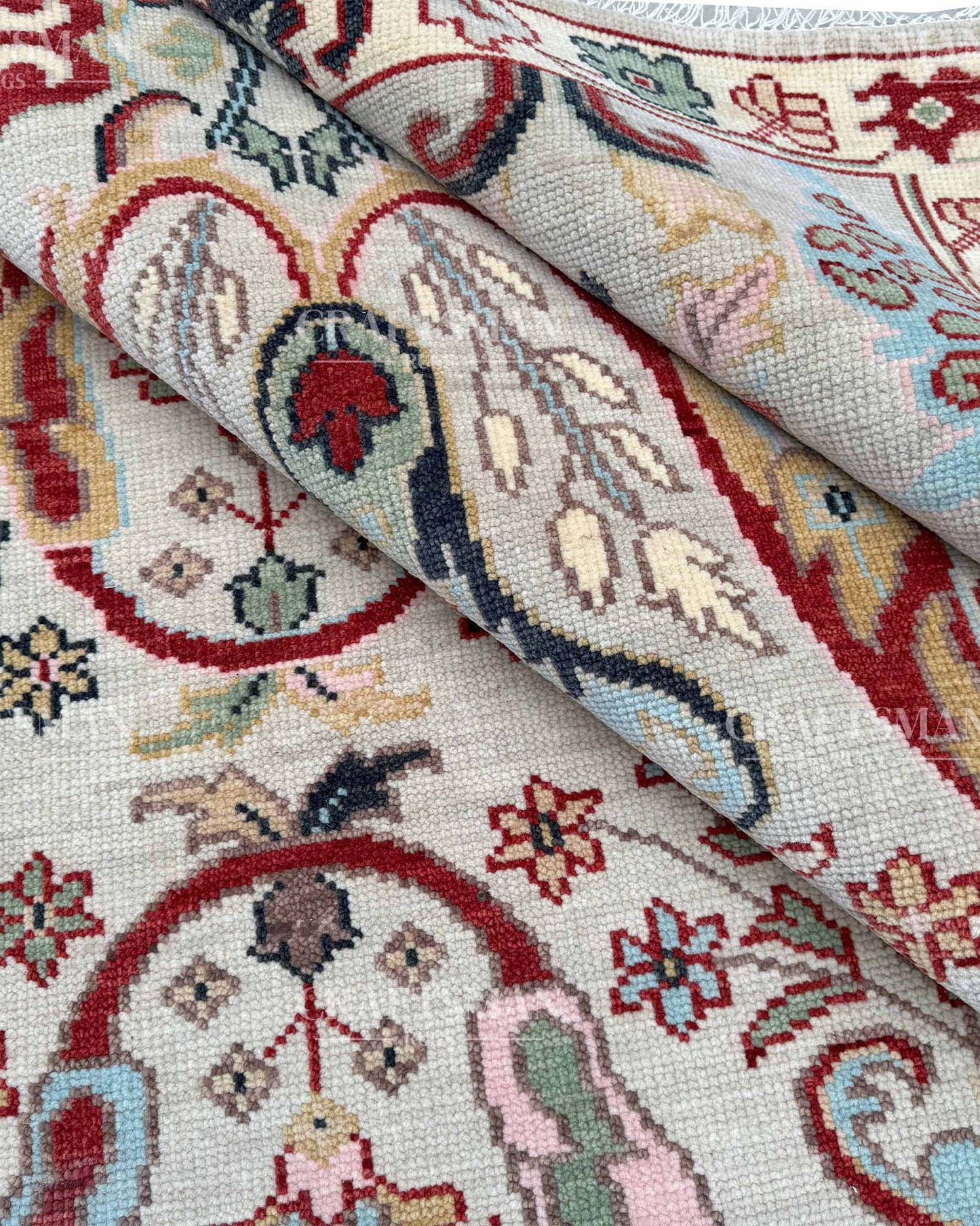 Serin Wool Hand-Knotted Oushak-Inspired Rug