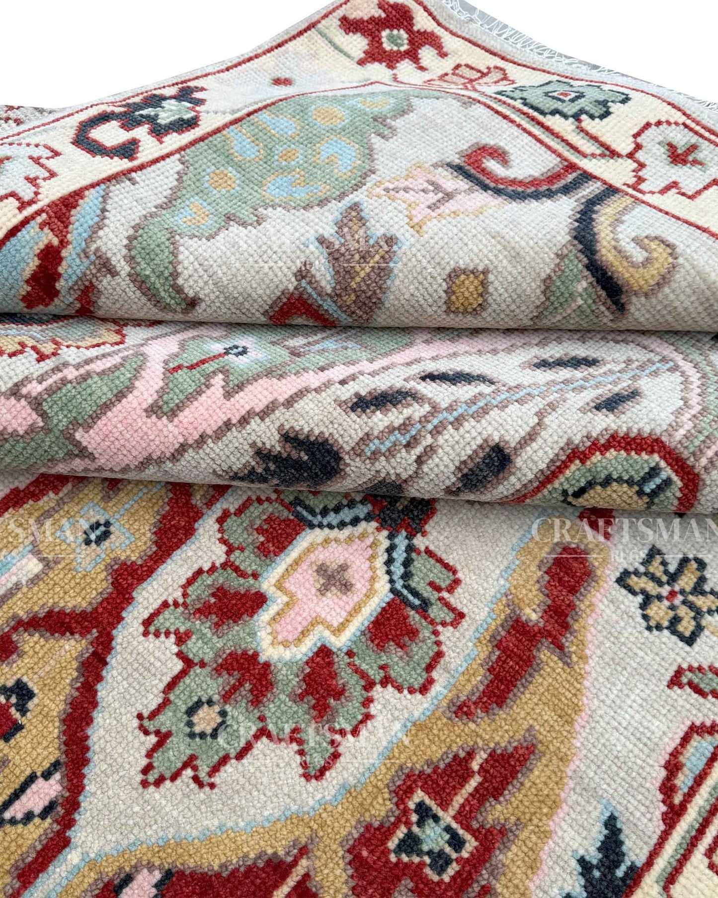 Serin Wool Hand-Knotted Oushak-Inspired Rug