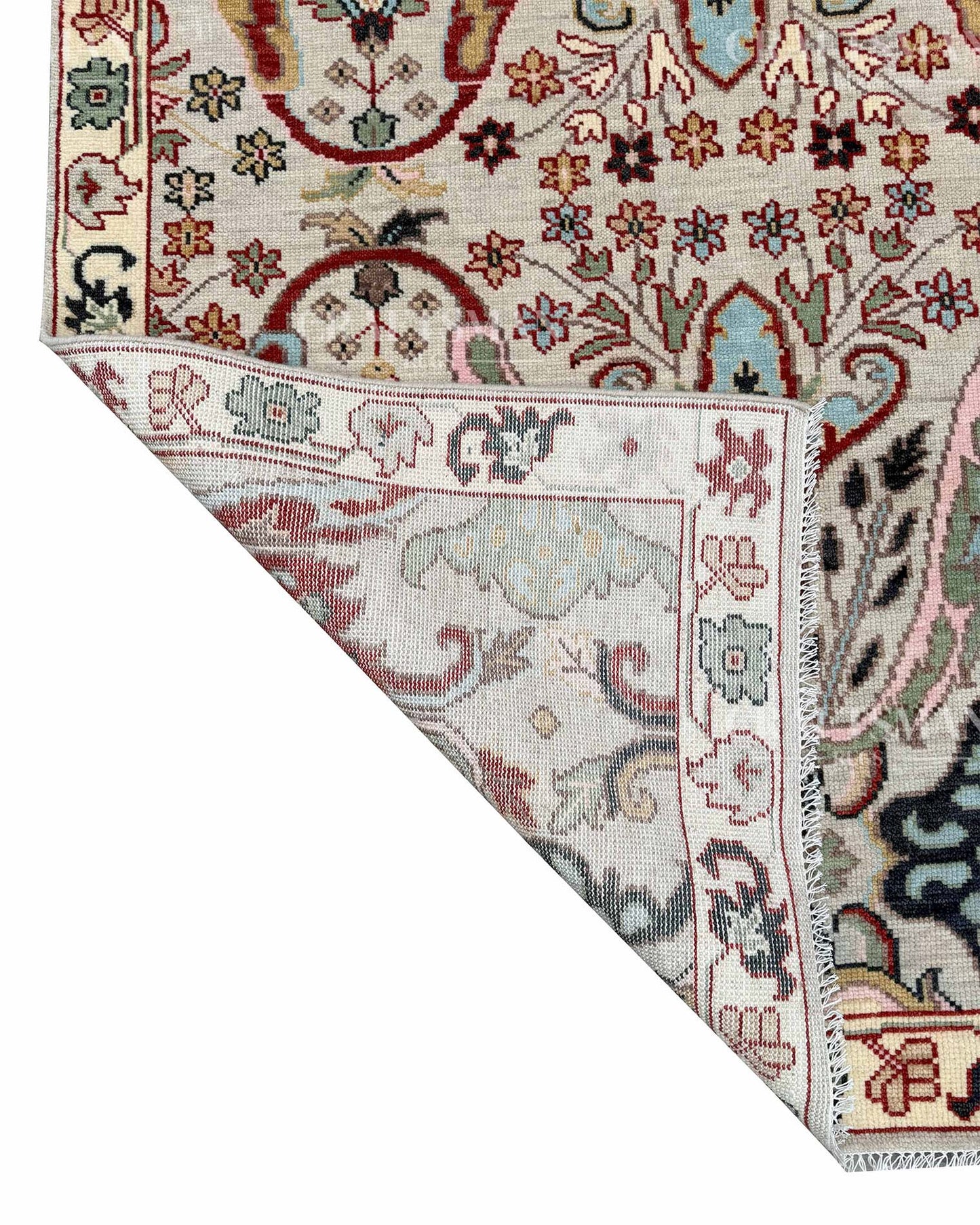 Serin Wool Hand-Knotted Oushak-Inspired Rug