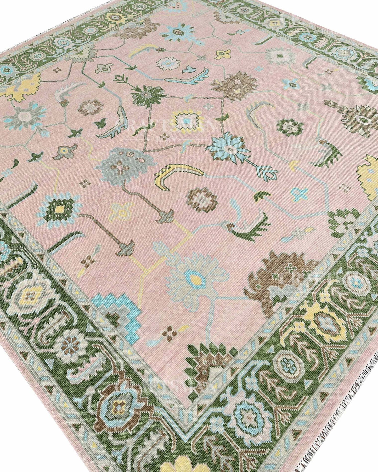 Corlin Wool Hand-Knotted Oushak-Inspired Rug