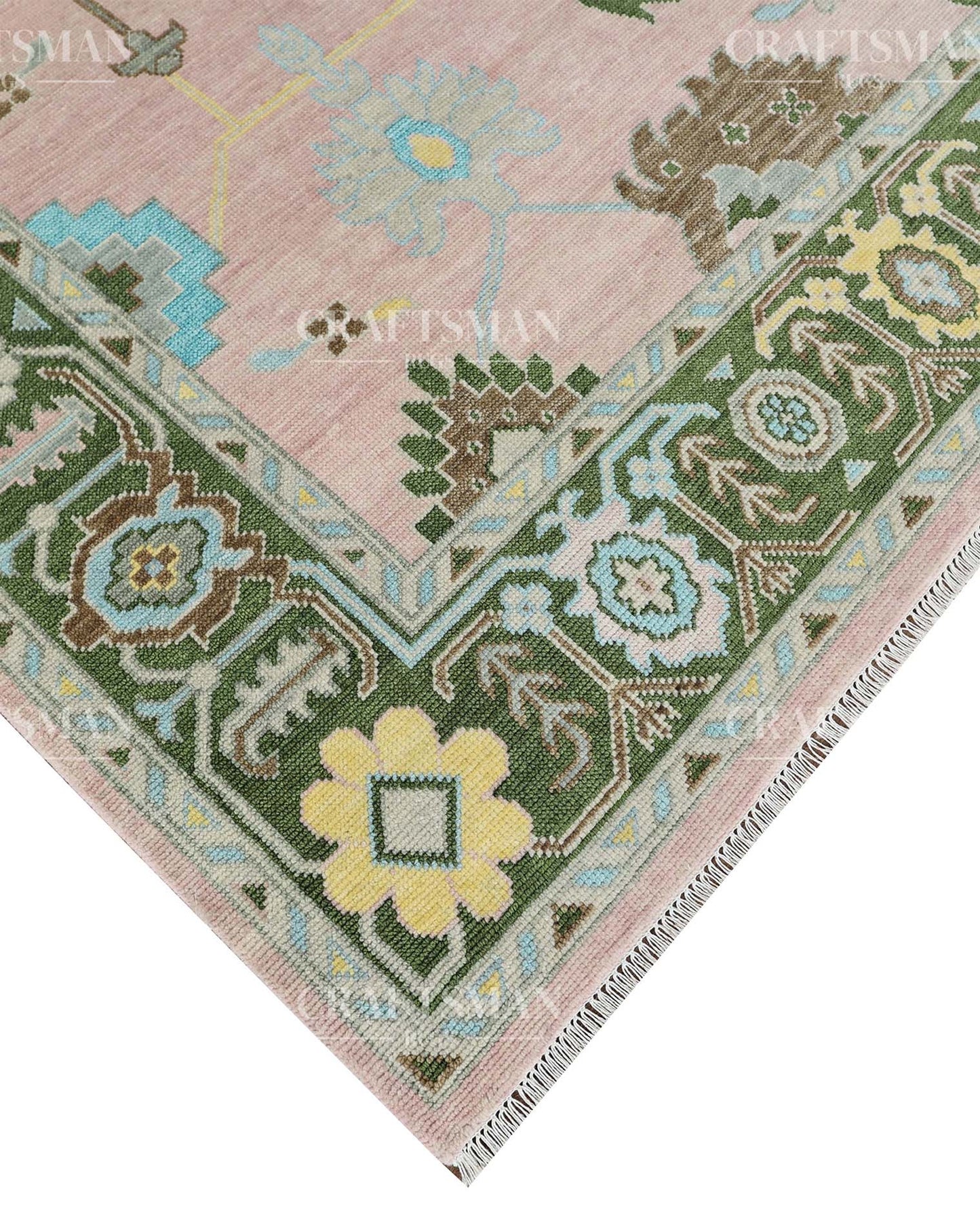 Corlin Wool Hand-Knotted Oushak-Inspired Rug