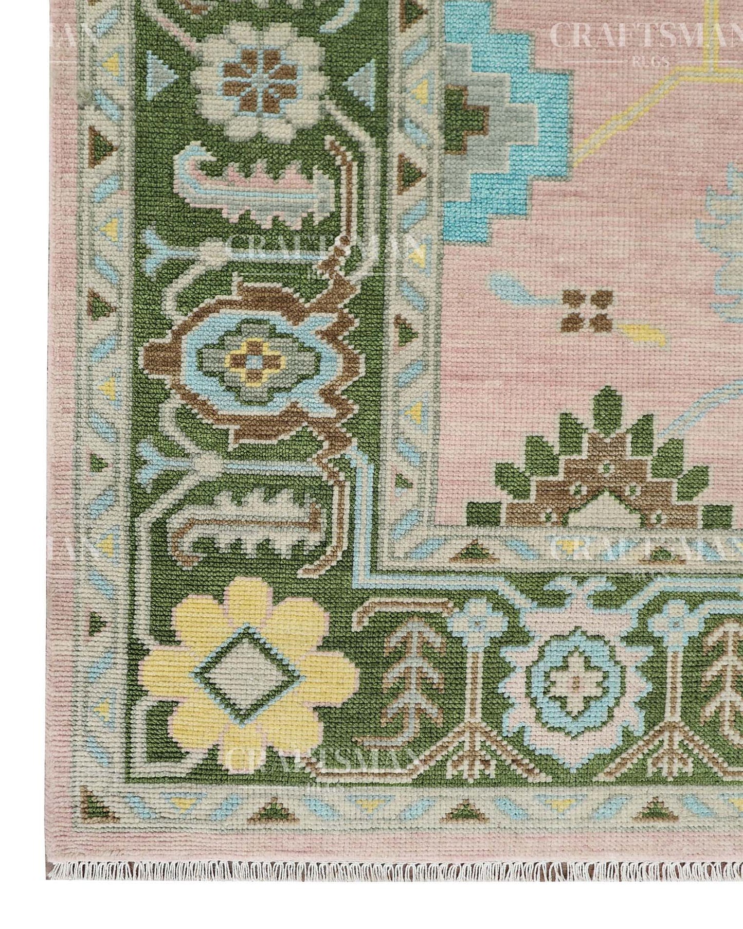 Corlin Wool Hand-Knotted Oushak-Inspired Rug