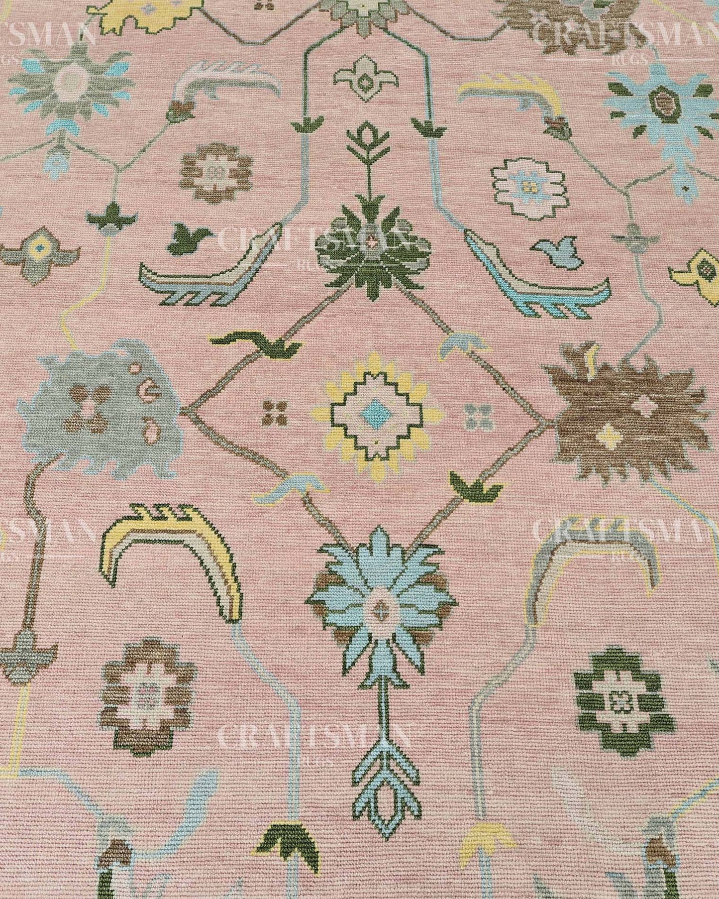 Corlin Wool Hand-Knotted Oushak-Inspired Rug