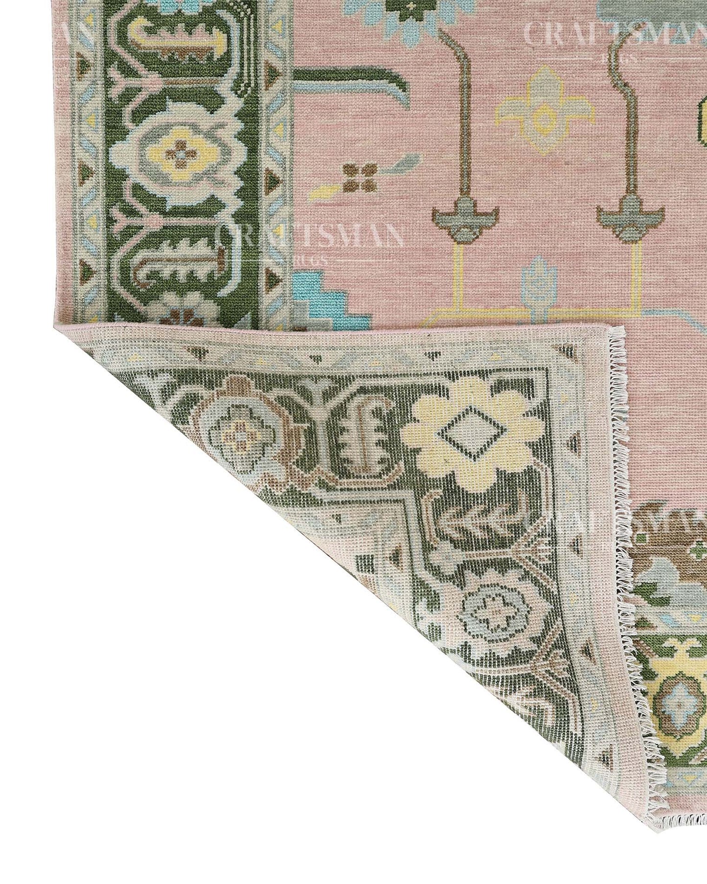 Corlin Wool Hand-Knotted Oushak-Inspired Rug