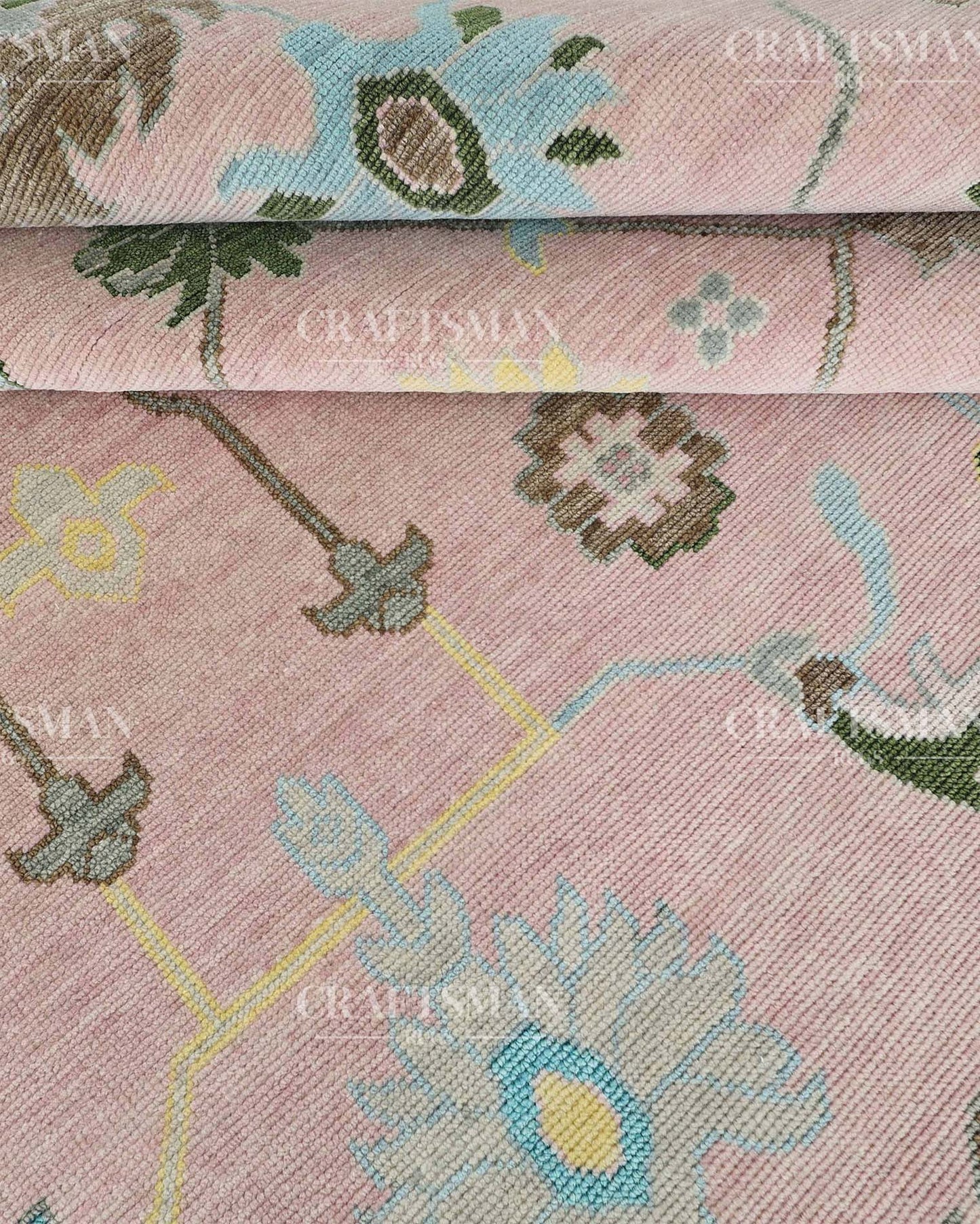 Corlin Wool Hand-Knotted Oushak-Inspired Rug
