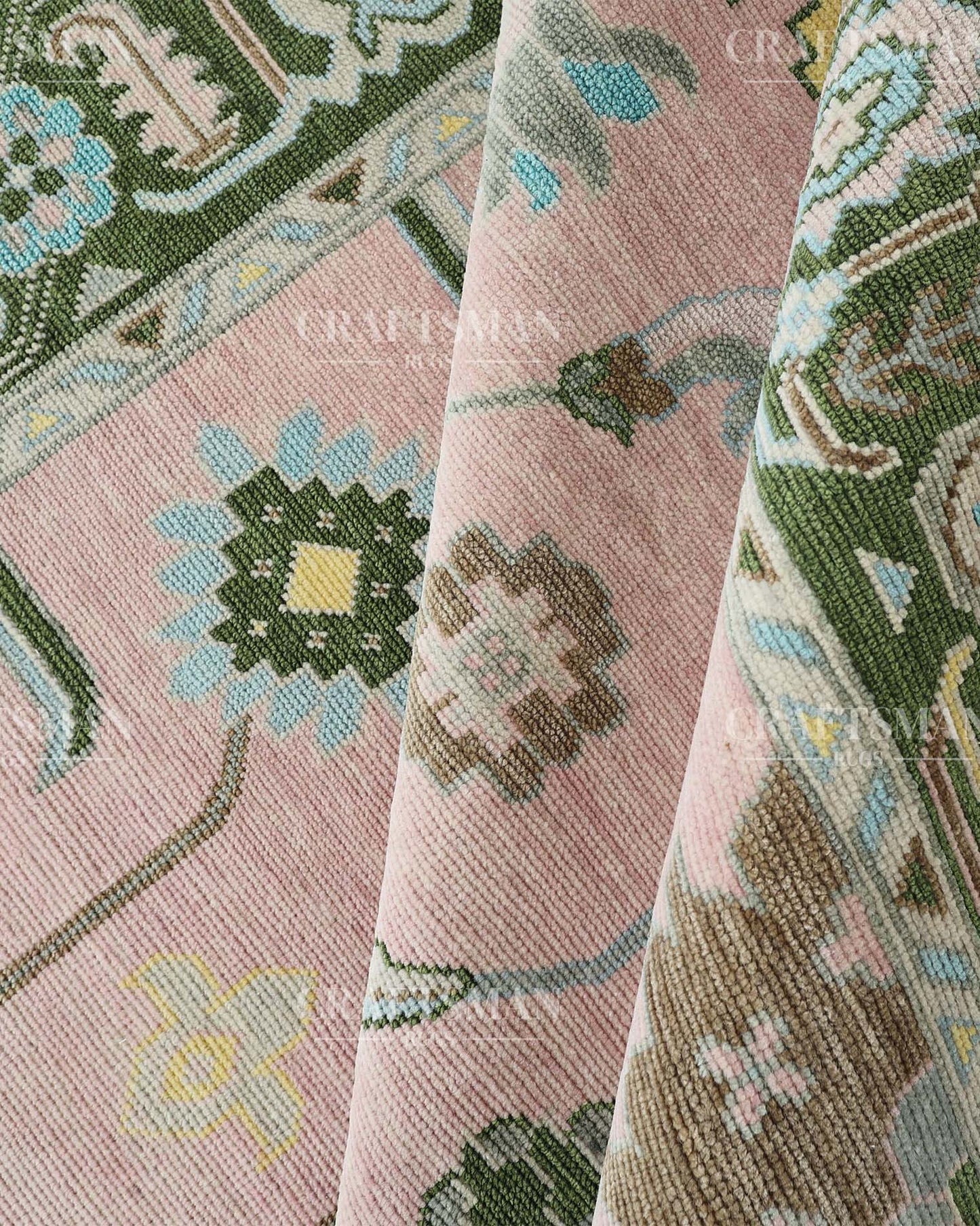 Corlin Wool Hand-Knotted Oushak-Inspired Rug