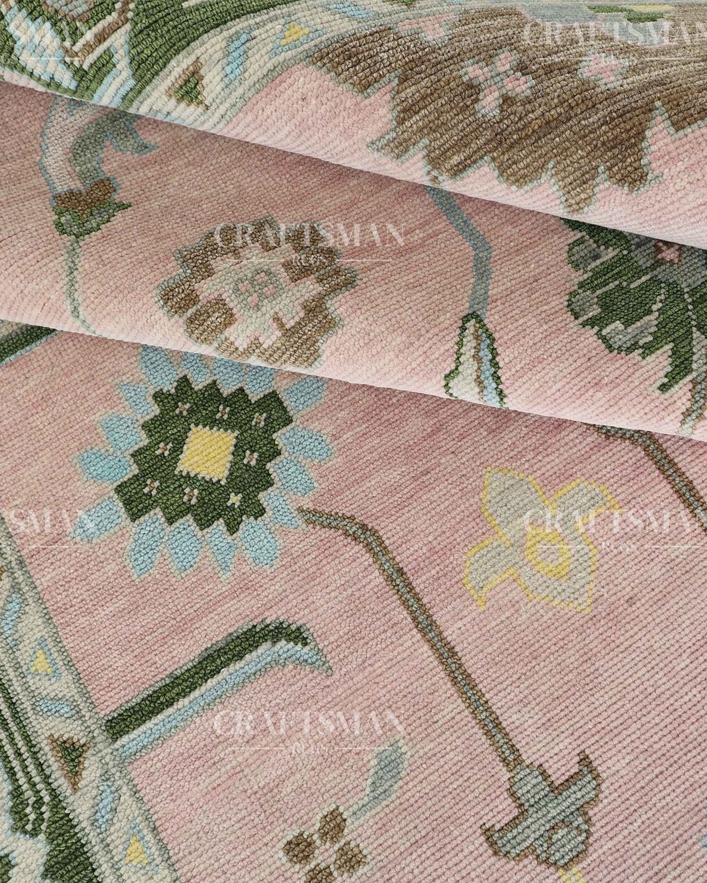 Corlin Wool Hand-Knotted Oushak-Inspired Rug