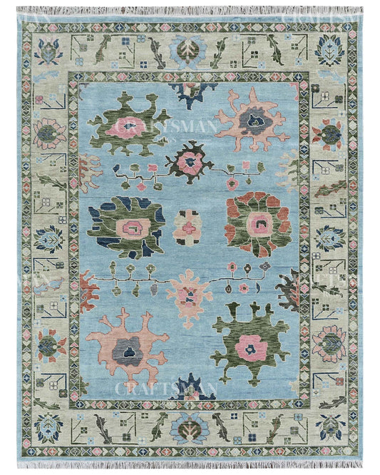 Movra Wool Hand-Knotted Oushak-Inspired Rug