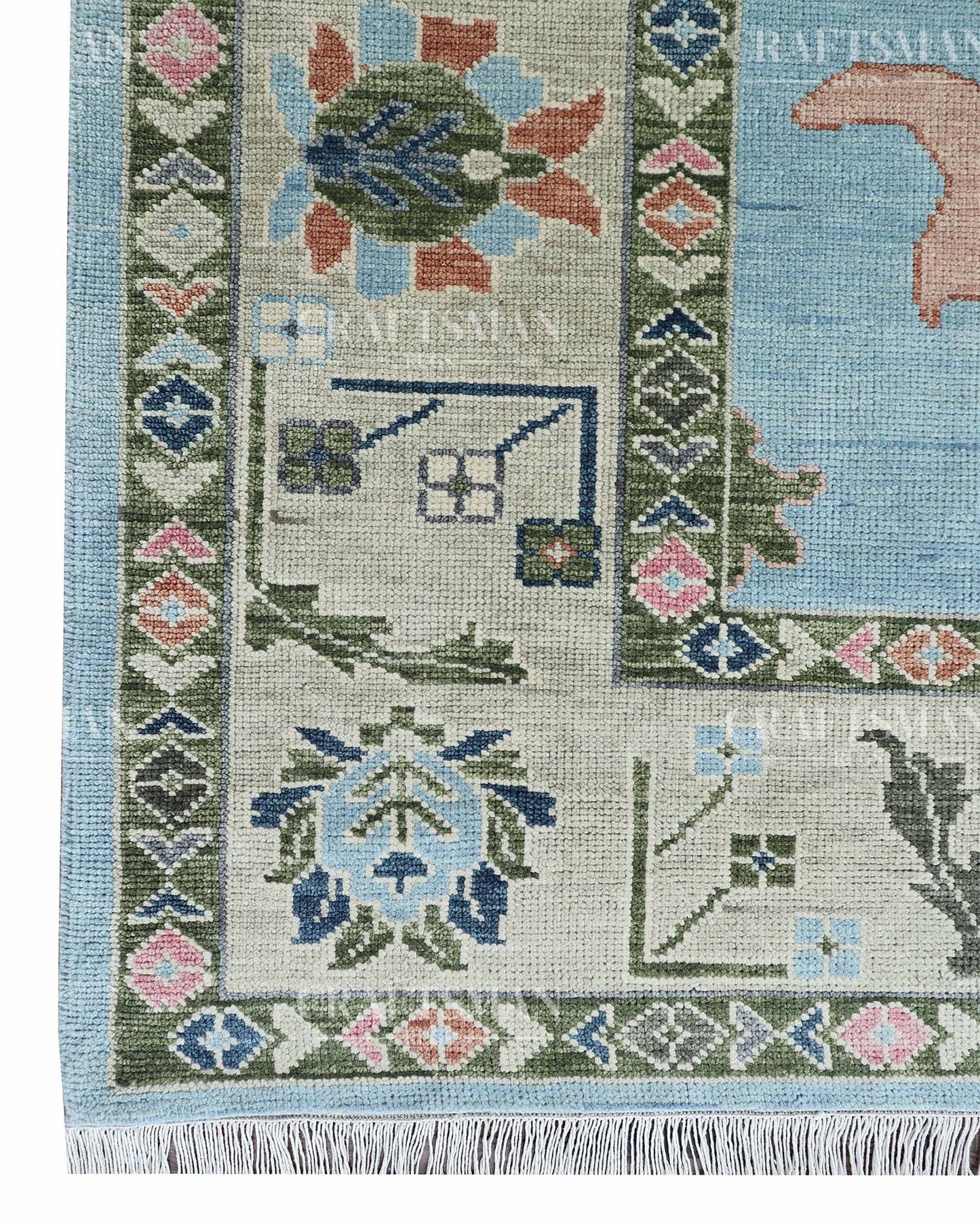 Movra Wool Hand-Knotted Oushak-Inspired Rug