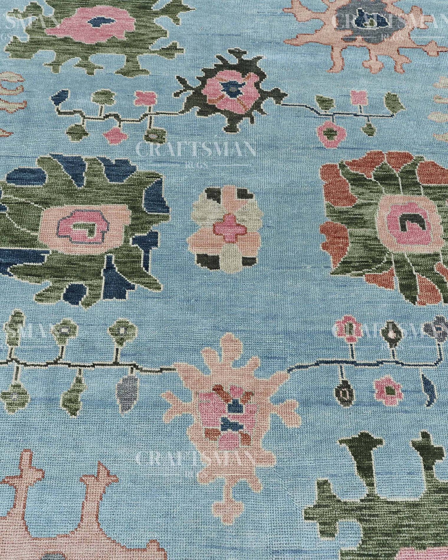 Movra Wool Hand-Knotted Oushak-Inspired Rug