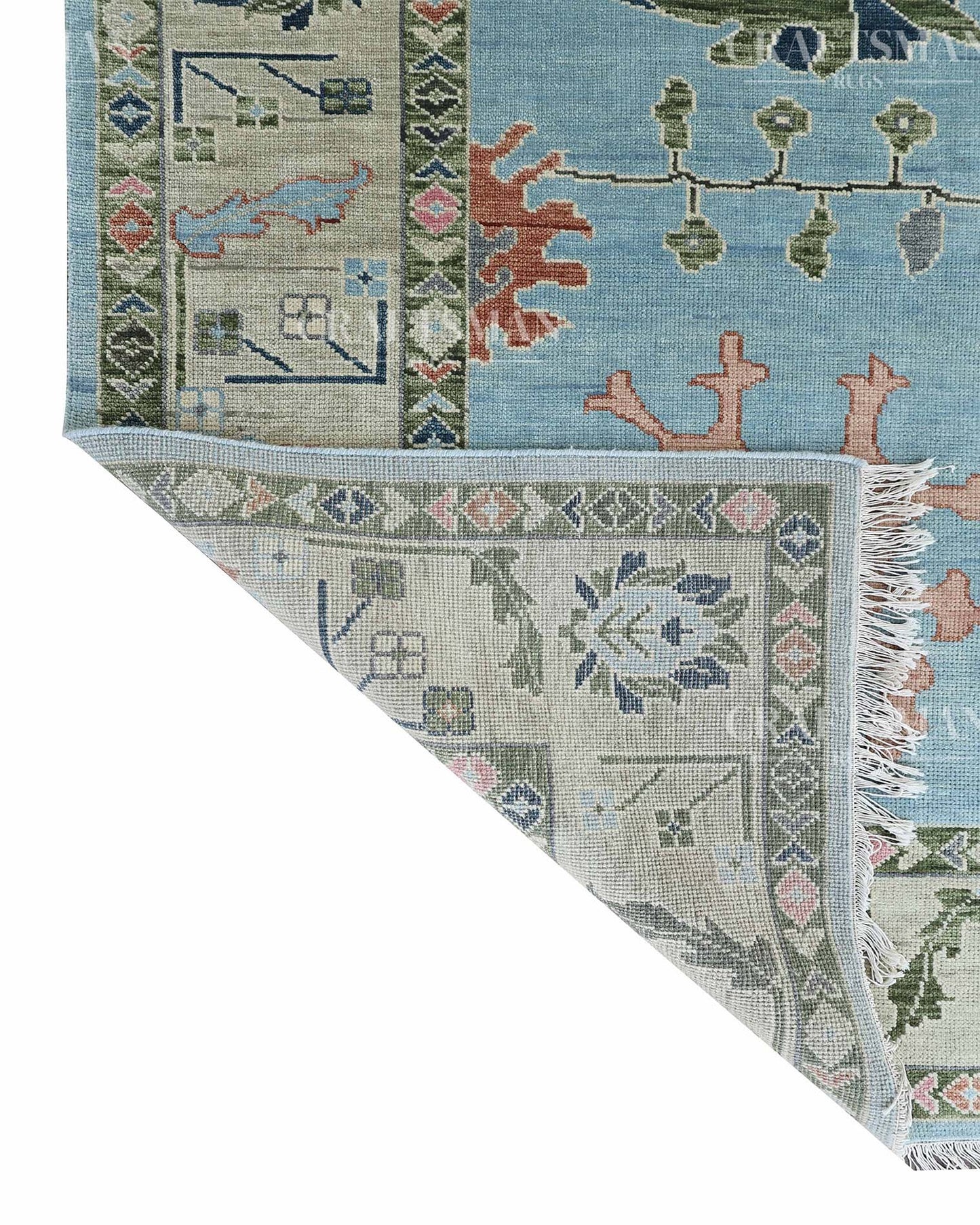 Movra Wool Hand-Knotted Oushak-Inspired Rug