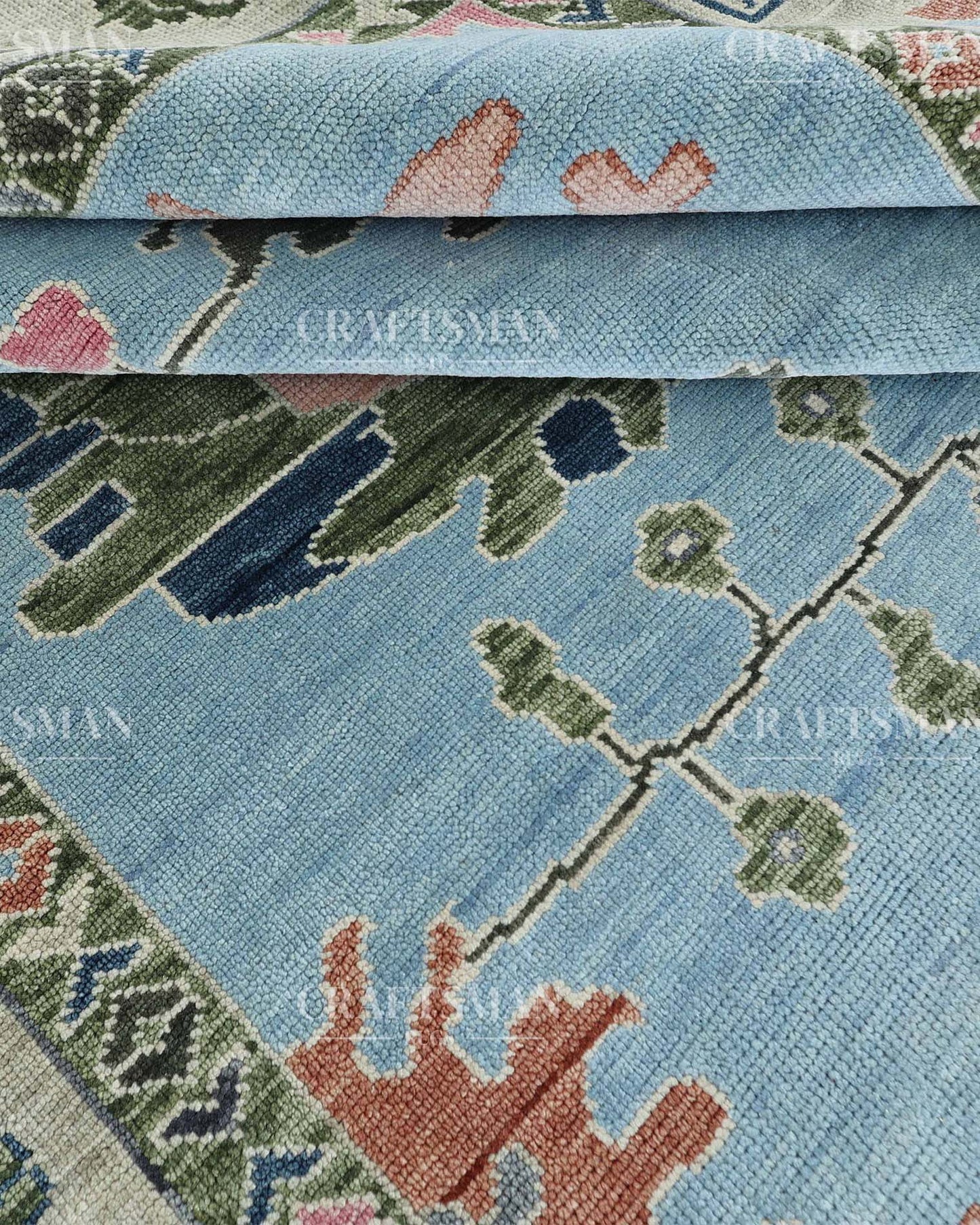 Movra Wool Hand-Knotted Oushak-Inspired Rug