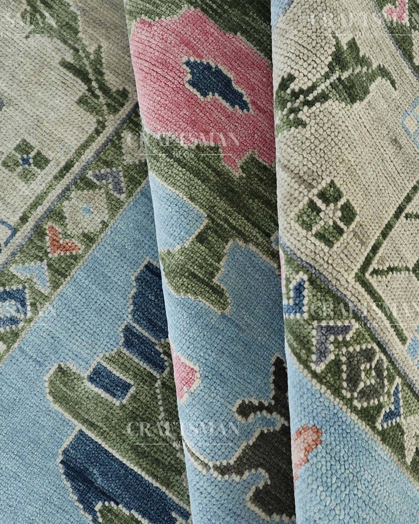 Movra Wool Hand-Knotted Oushak-Inspired Rug