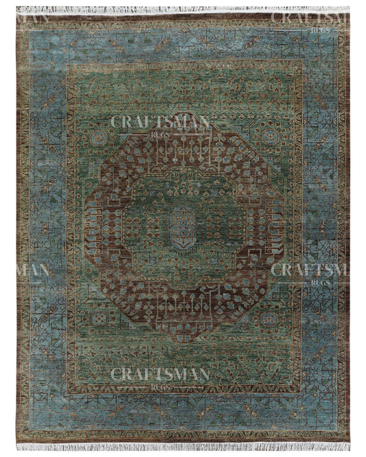 Elven Wool Hand-Knotted Oushak-Inspired Rug
