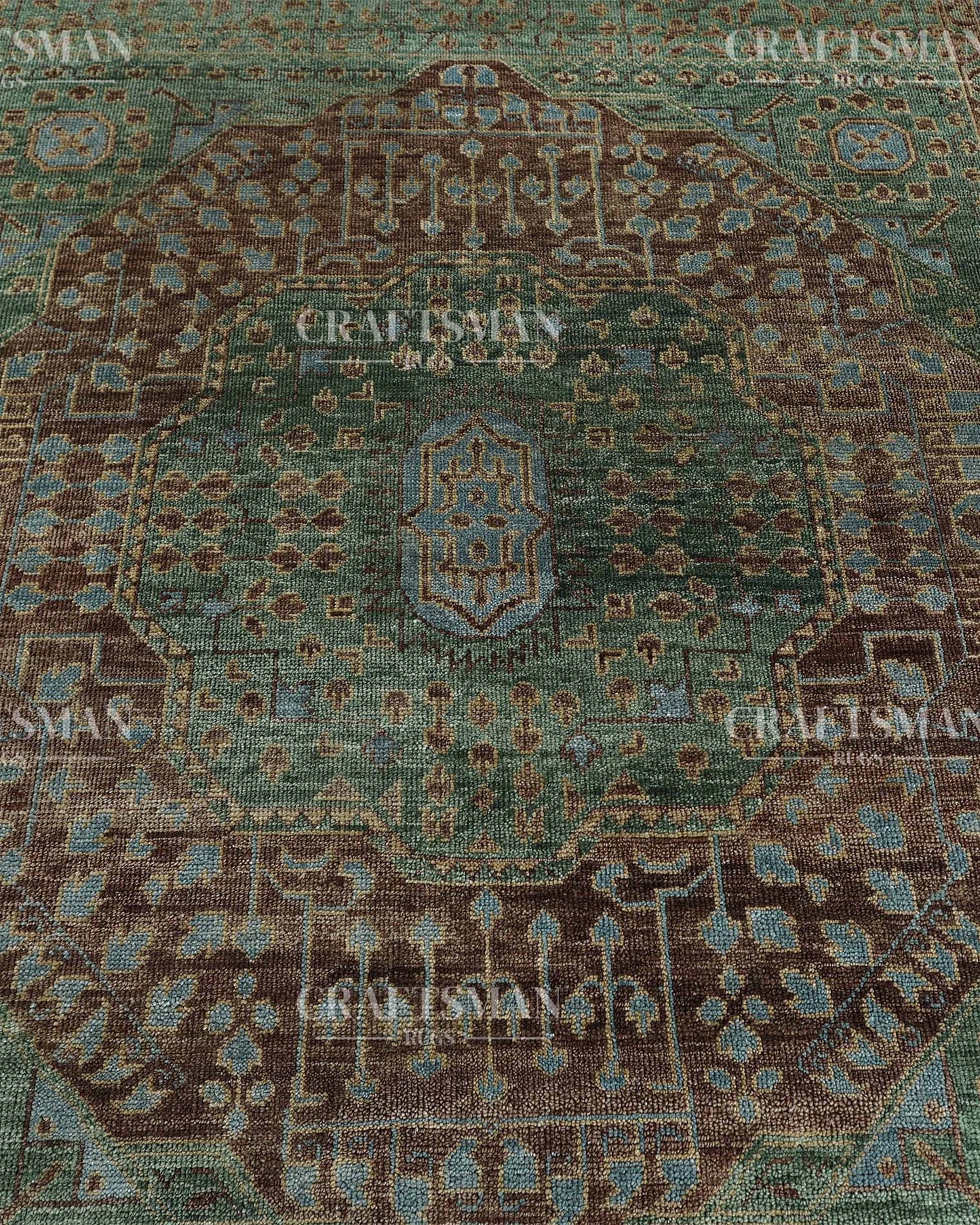 Elven Wool Hand-Knotted Oushak-Inspired Rug