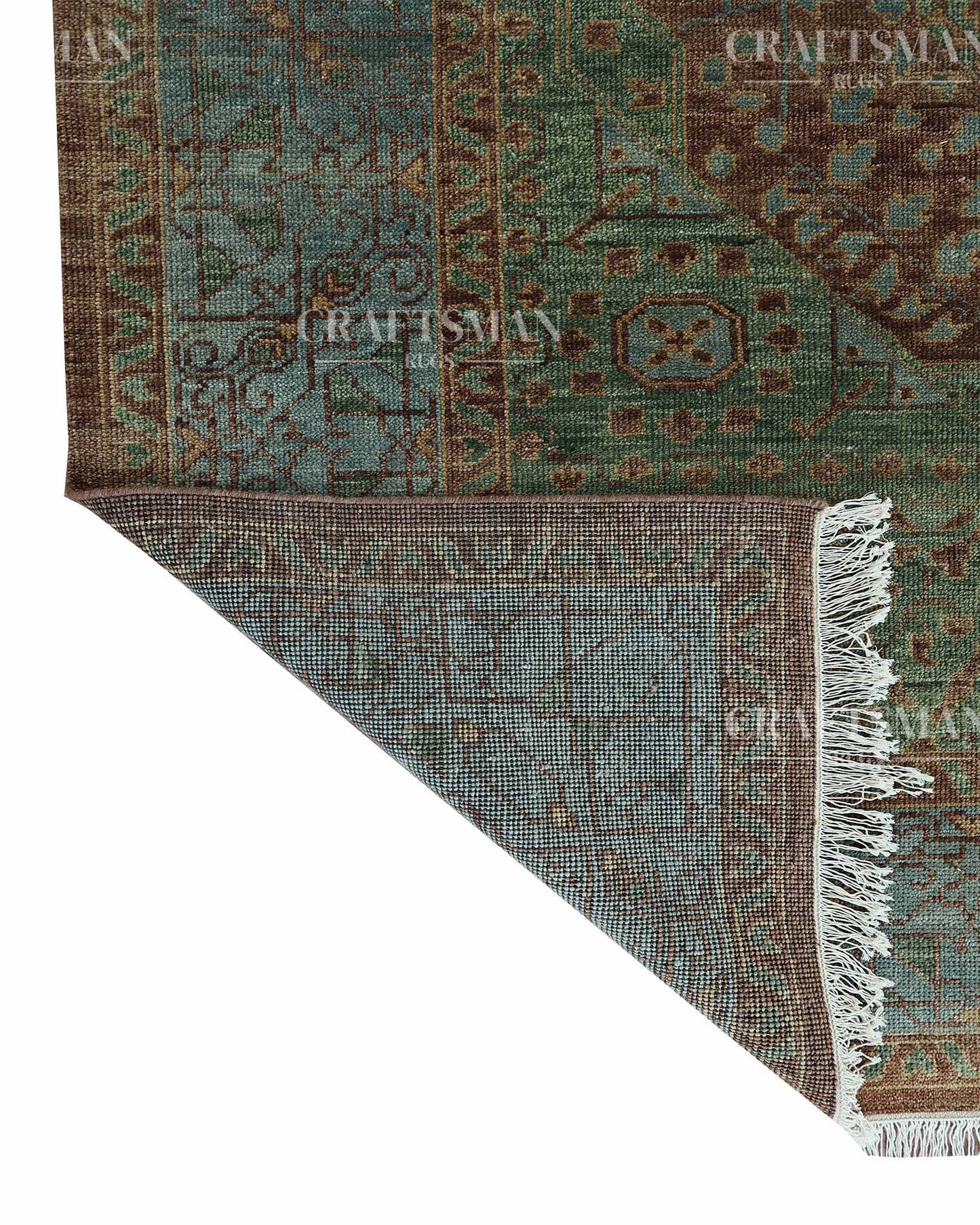 Elven Wool Hand-Knotted Oushak-Inspired Rug