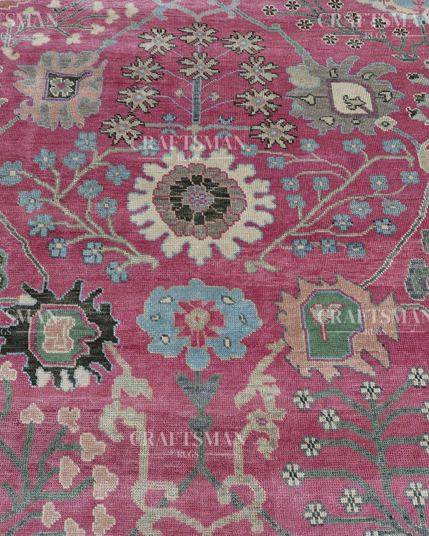Rivor Wool Hand-Knotted Oushak-Inspired Rug