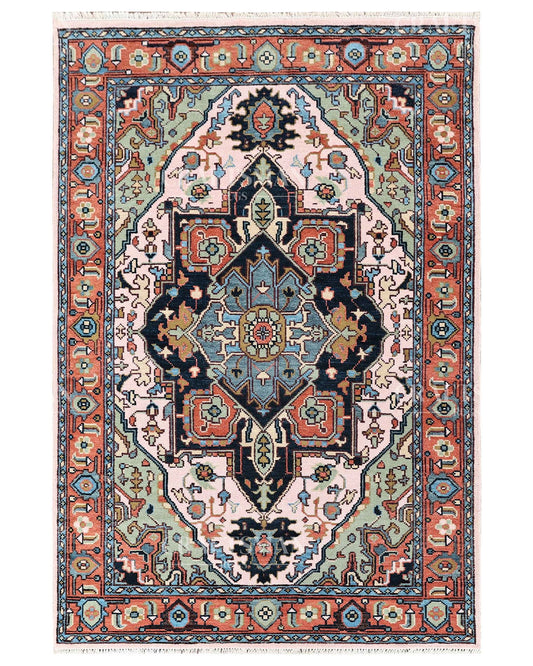 Ferin Wool Hand-Knotted Oushak-Inspired Rug
