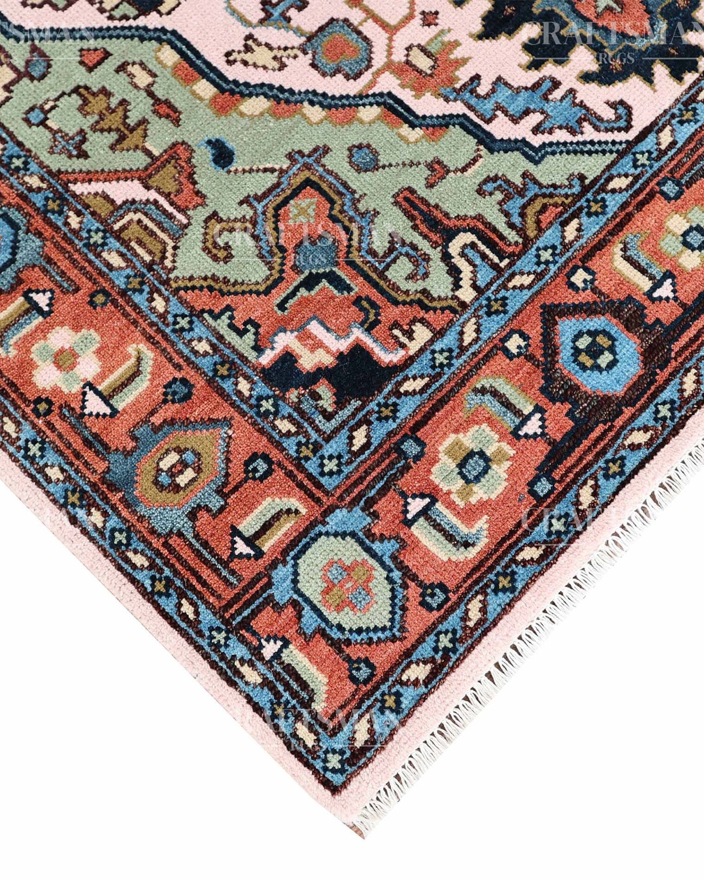 Ferin Wool Hand-Knotted Oushak-Inspired Rug