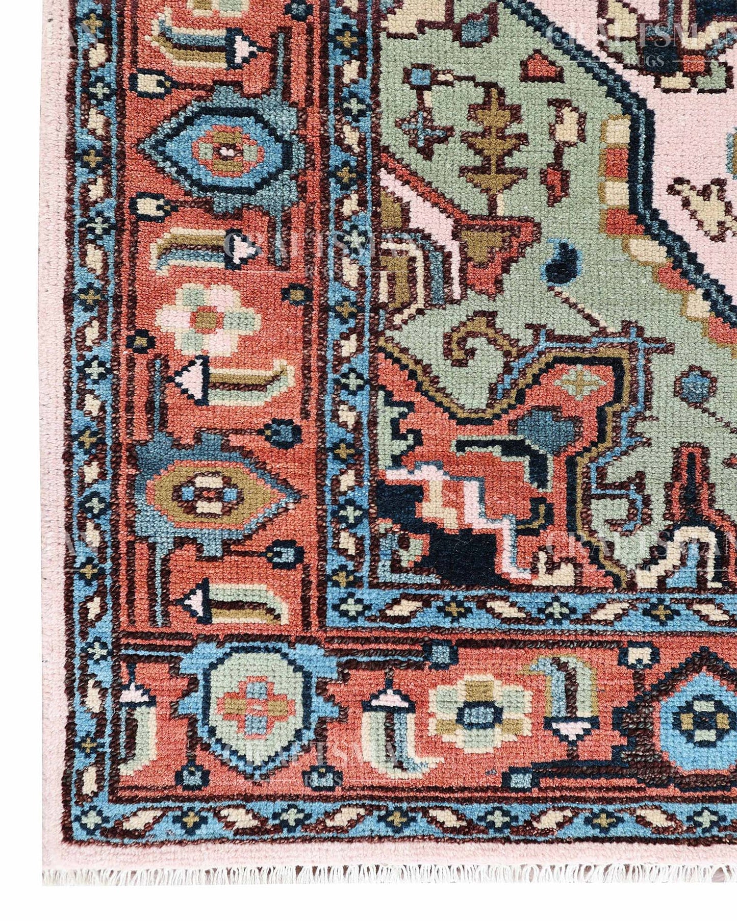 Ferin Wool Hand-Knotted Oushak-Inspired Rug