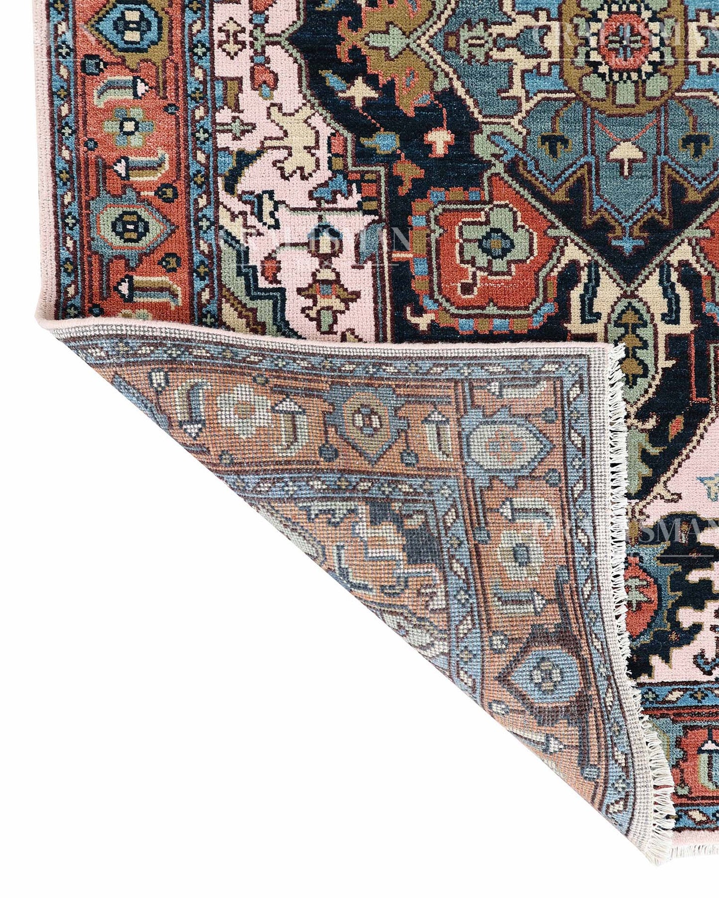 Ferin Wool Hand-Knotted Oushak-Inspired Rug