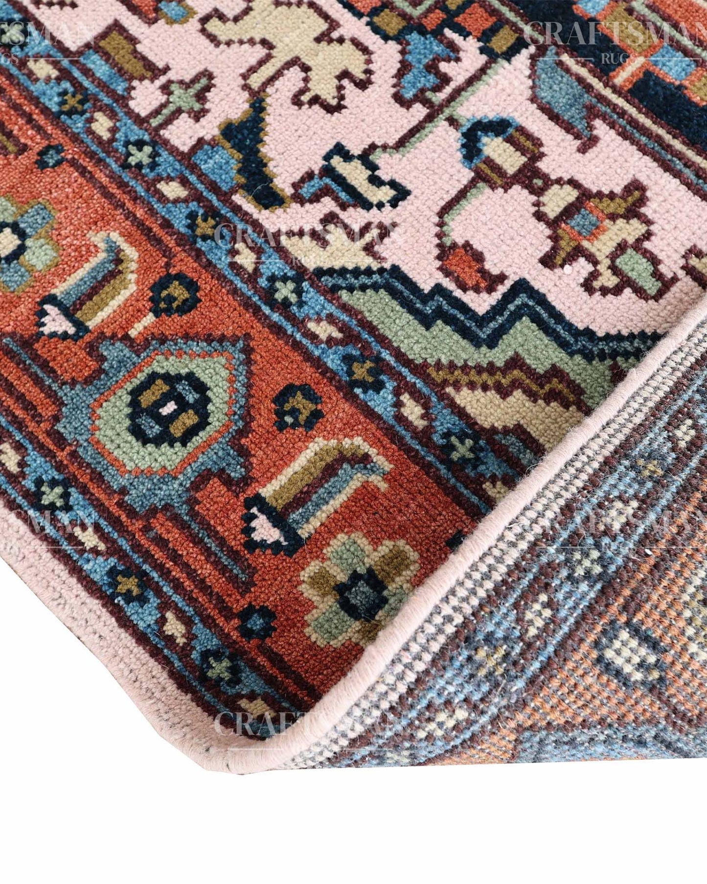 Ferin Wool Hand-Knotted Oushak-Inspired Rug