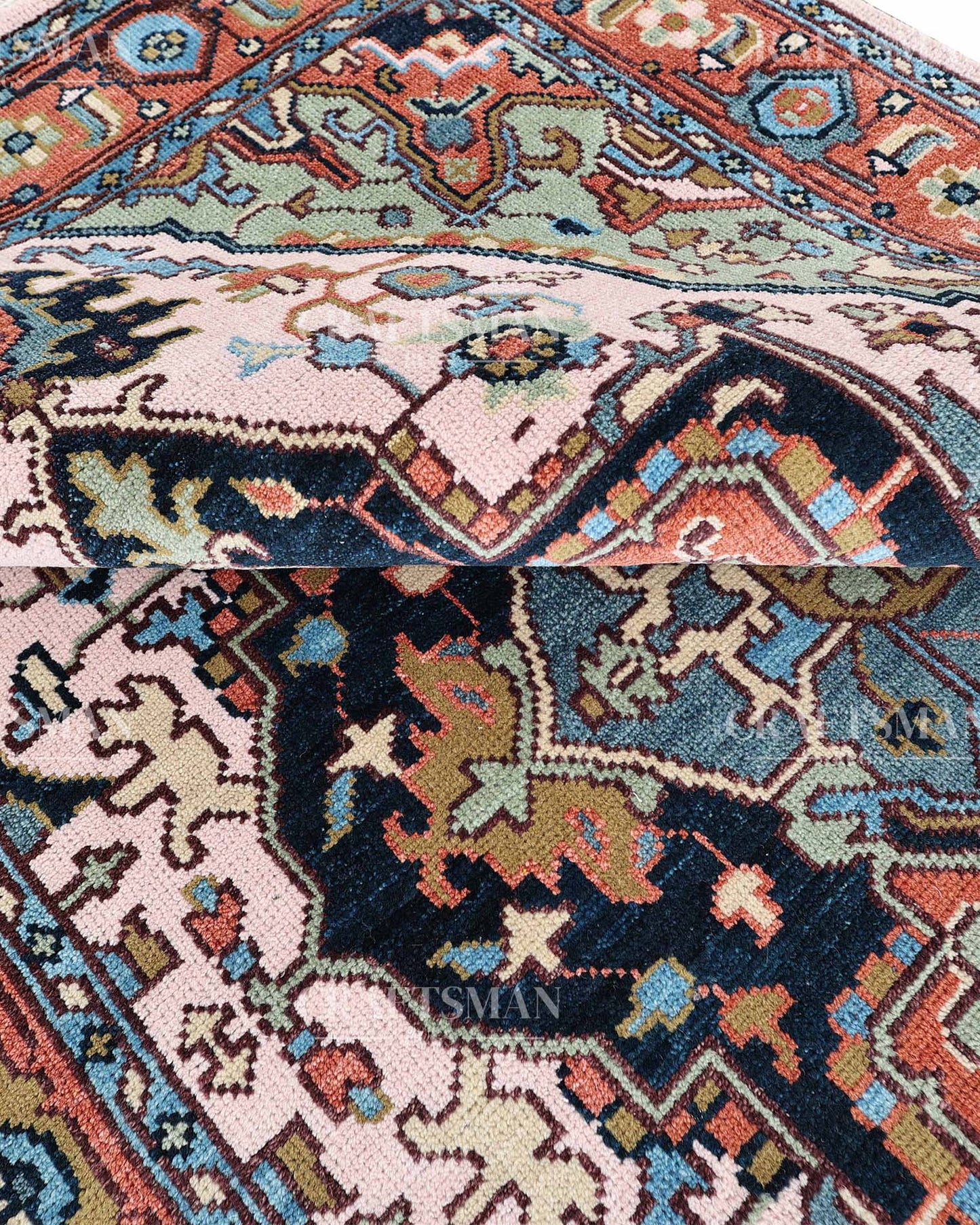 Ferin Wool Hand-Knotted Oushak-Inspired Rug