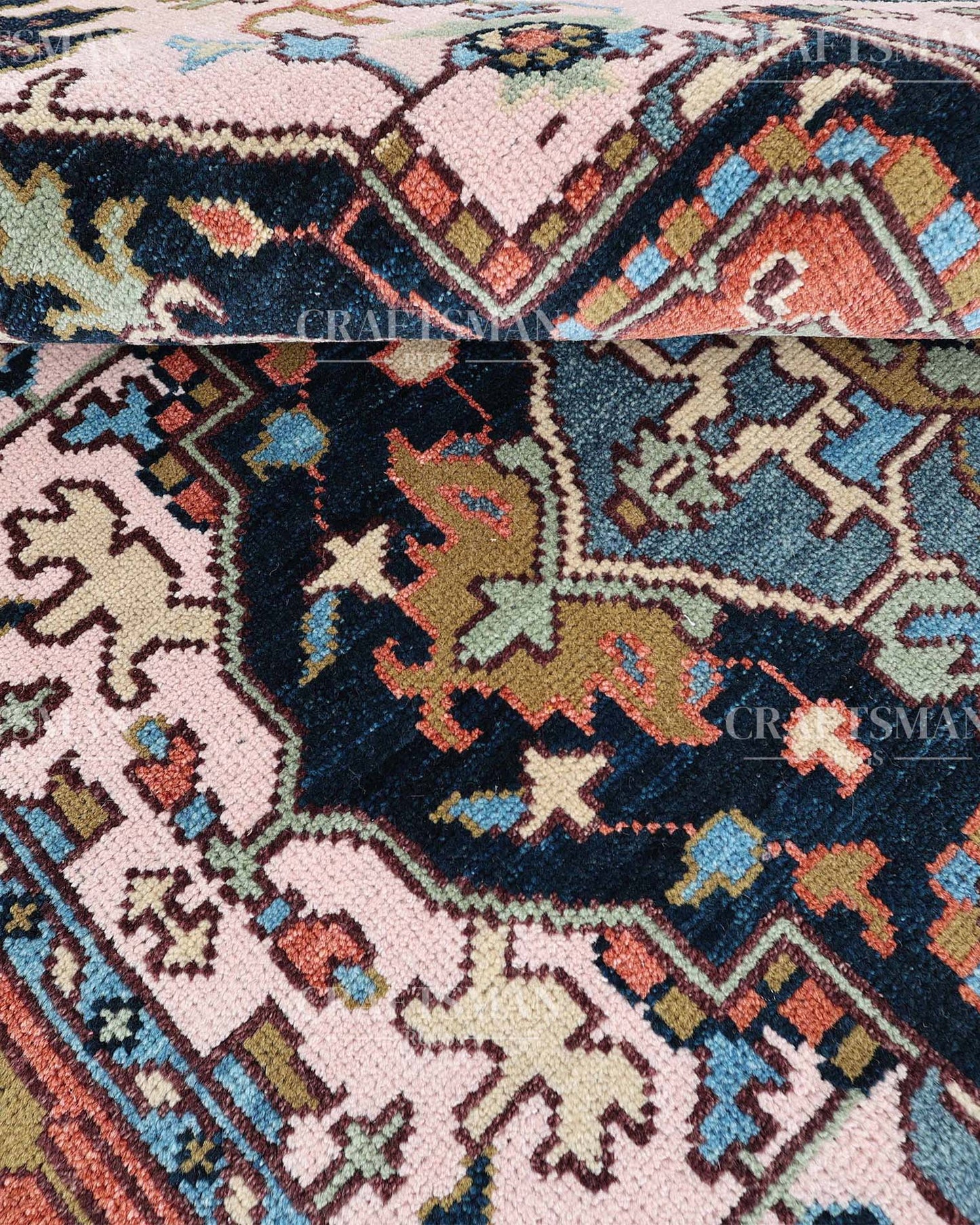 Ferin Wool Hand-Knotted Oushak-Inspired Rug