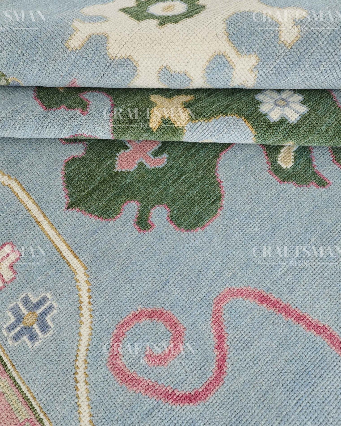 Nolvir Wool Hand-Knotted Oushak-Inspired Rug