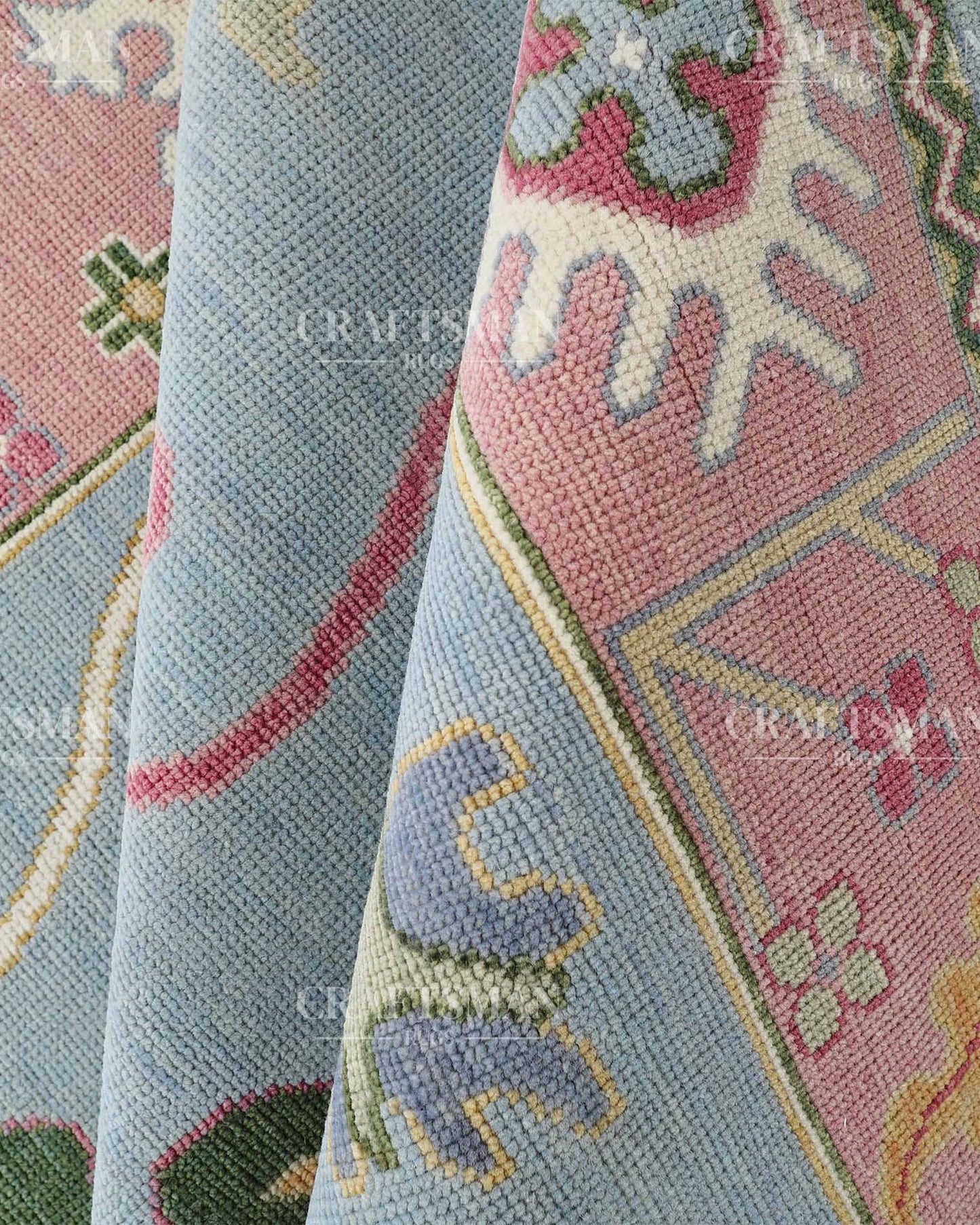 Nolvir Wool Hand-Knotted Oushak-Inspired Rug