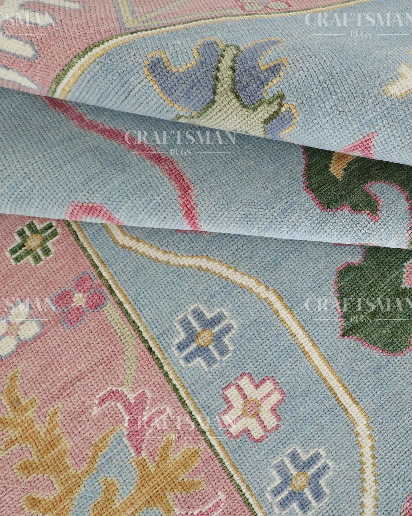 Nolvir Wool Hand-Knotted Oushak-Inspired Rug