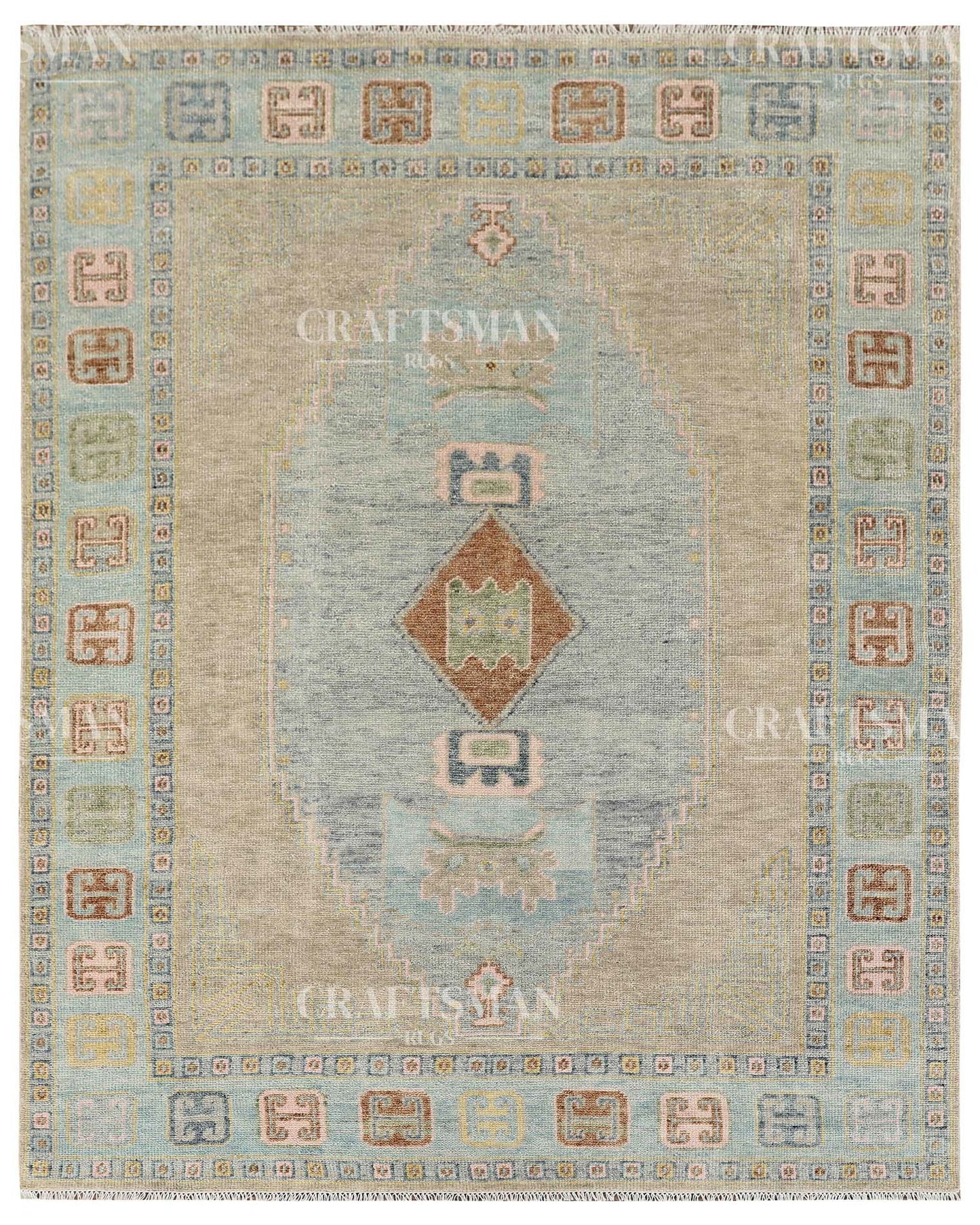 Orrin Wool Hand-Knotted Oushak-Inspired Rug
