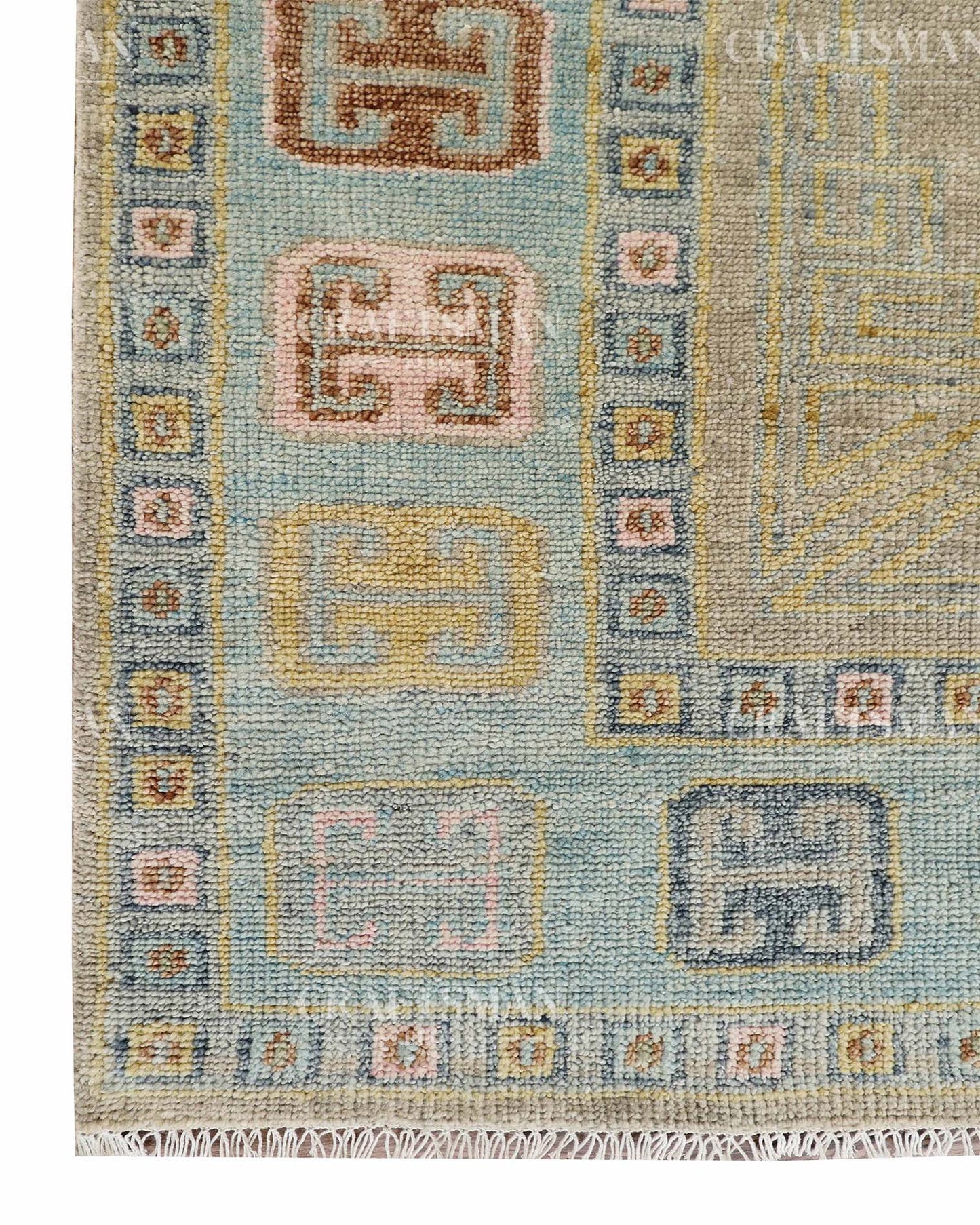 Orrin Wool Hand-Knotted Oushak-Inspired Rug