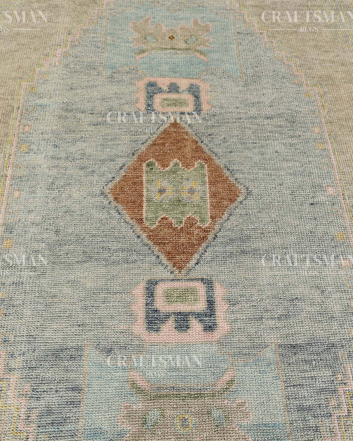 Orrin Wool Hand-Knotted Oushak-Inspired Rug