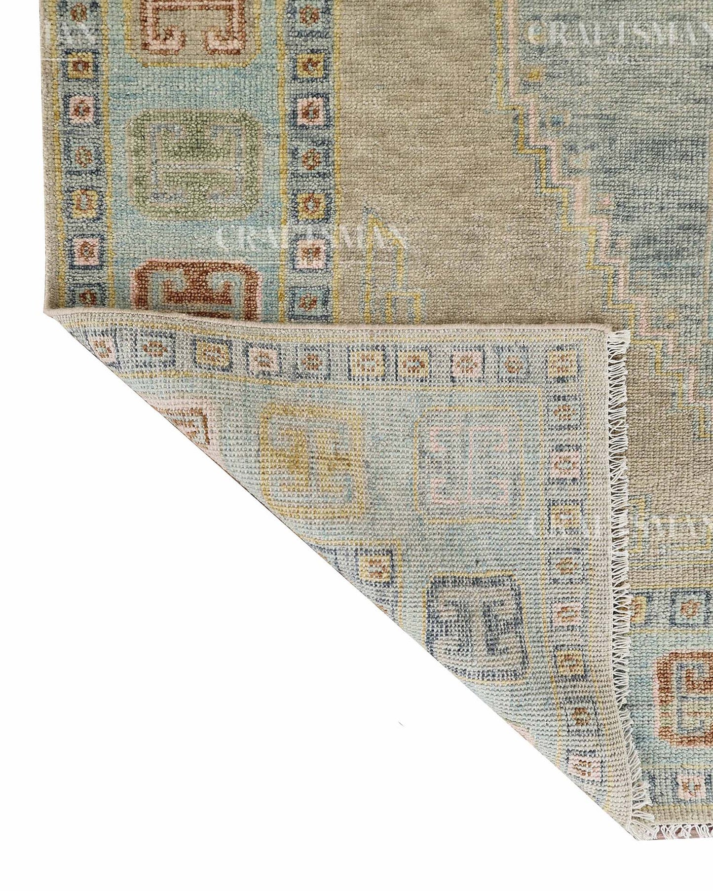 Orrin Wool Hand-Knotted Oushak-Inspired Rug