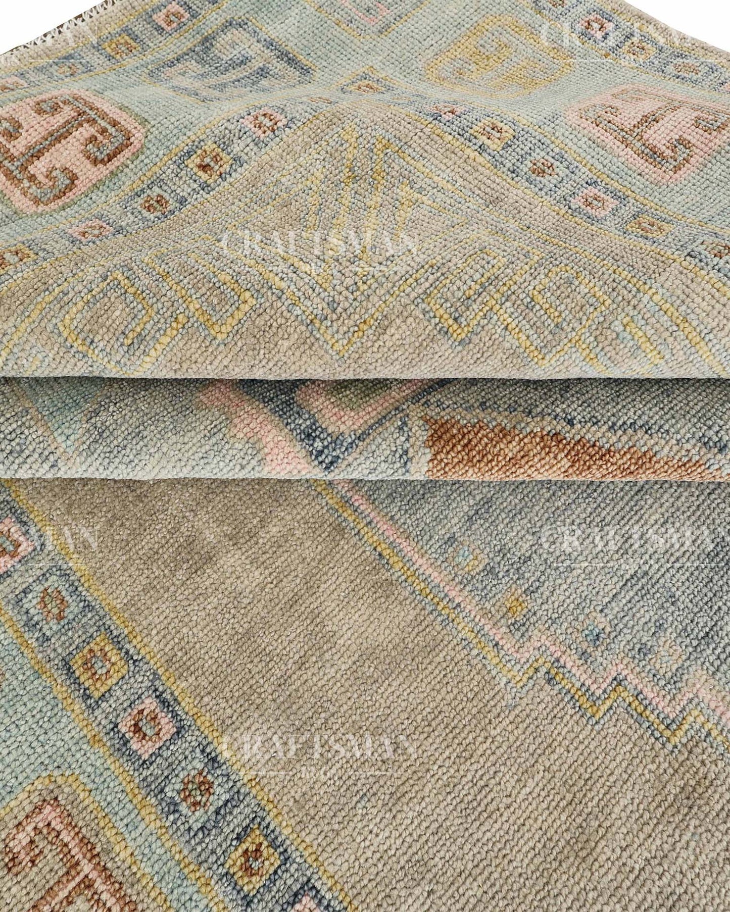 Orrin Wool Hand-Knotted Oushak-Inspired Rug