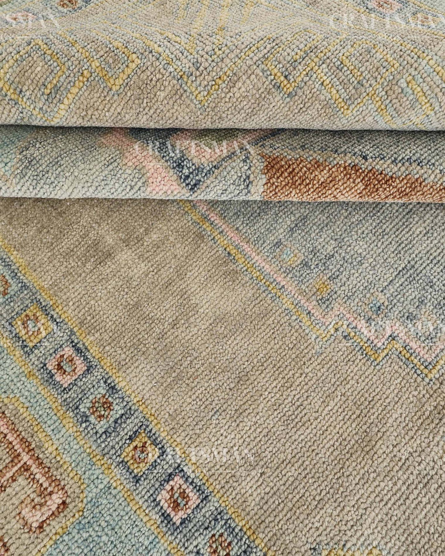 Orrin Wool Hand-Knotted Oushak-Inspired Rug