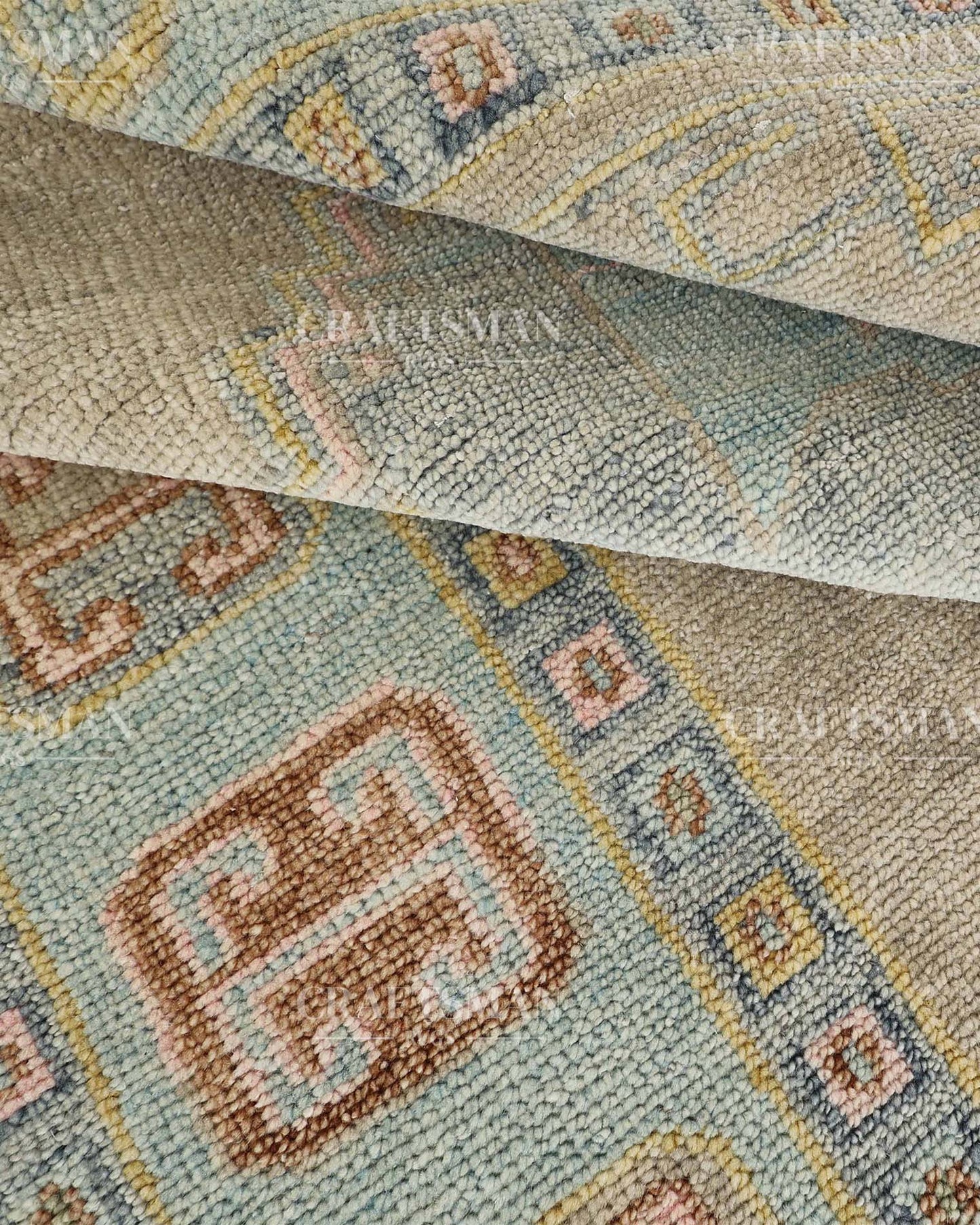 Orrin Wool Hand-Knotted Oushak-Inspired Rug