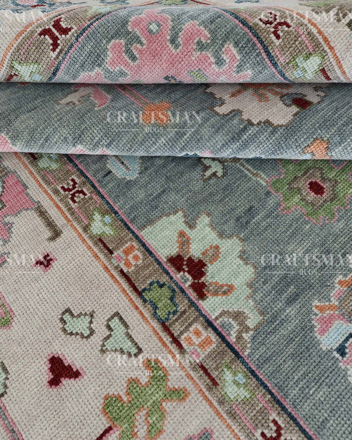 8x10 feet Wool Hand-Knotted Oushak-Inspired Rug | Craftsman Rugs Exclusive