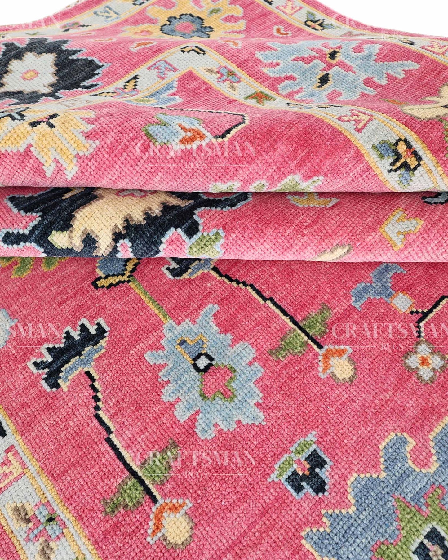 8x10 feet Wool Hand-Knotted Oushak-Inspired Rug | Craftsman Rugs Exclusive